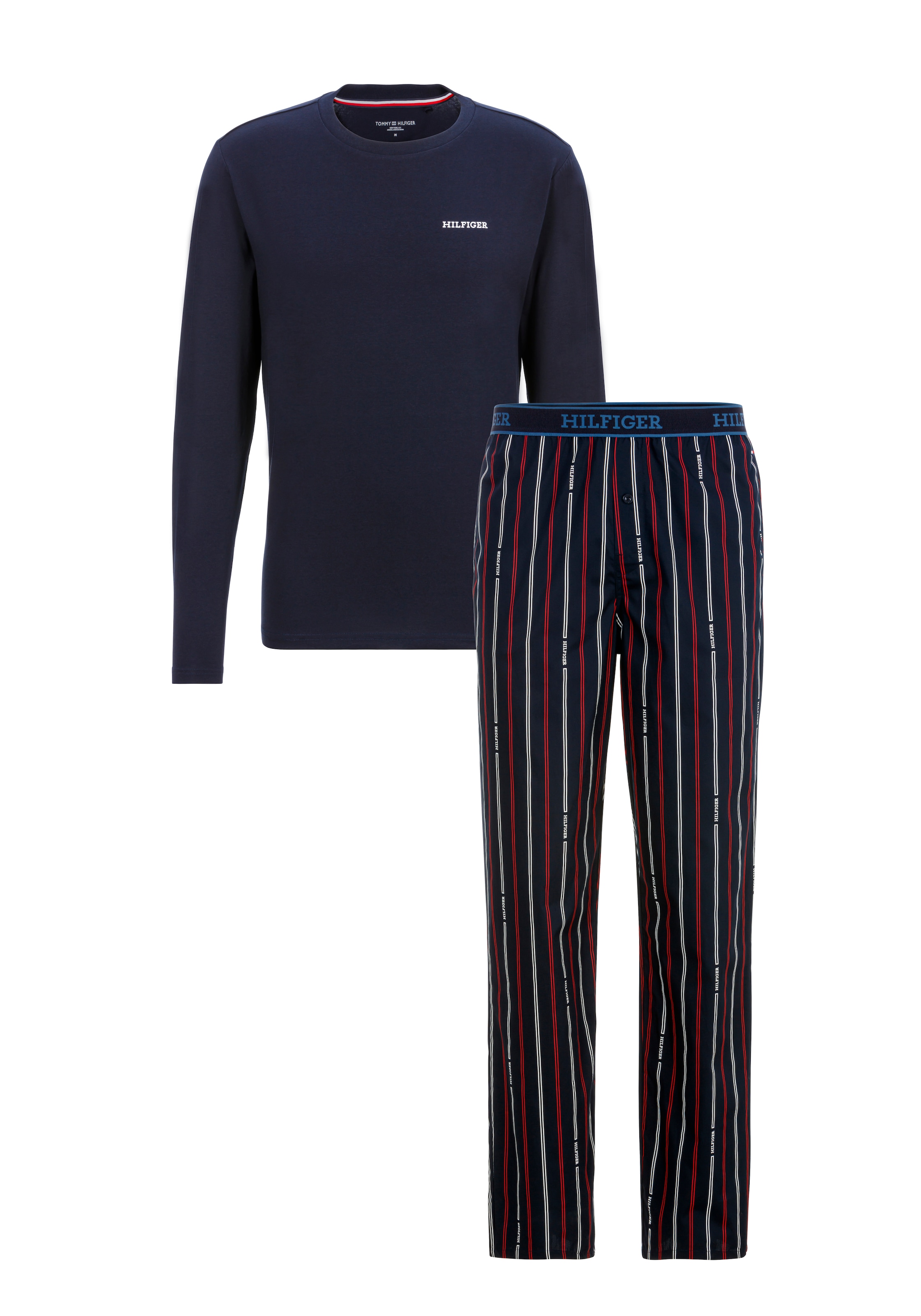 Tommy Hilfiger Underwear Schlafanzug "LS WOVEN PJ SET PRINT" günstig online kaufen