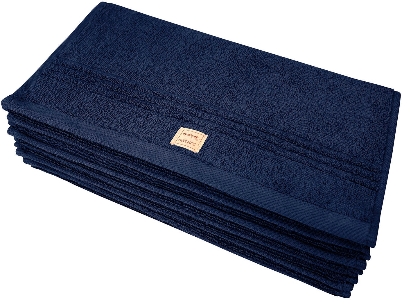 Gästehandtücher DYCKHOFF, B:30cm L:50cm, blau, Frottier, Obermaterial: 100% Baumwolle, Handtücher, "Nature"