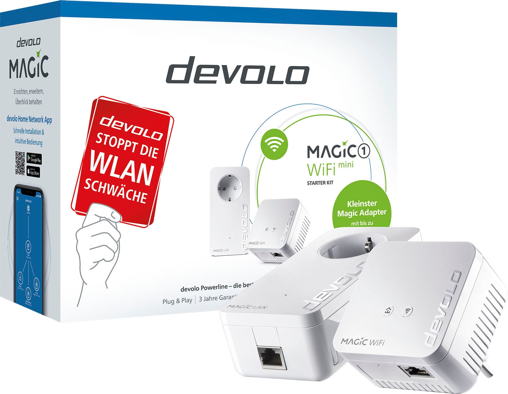 DEVOLO WLAN-Router »Magic 1 WiFi mini Starter Kit (1200Mbit, G.hn,  Powerline + WLAN, Mesh)«