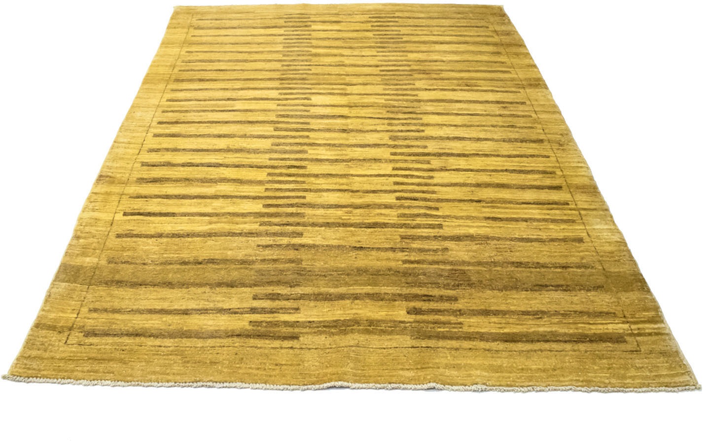 morgenland Wollteppich »Ziegler Modern Teppich handgeknüpft gelb«, rechteckig, handgeknüpft