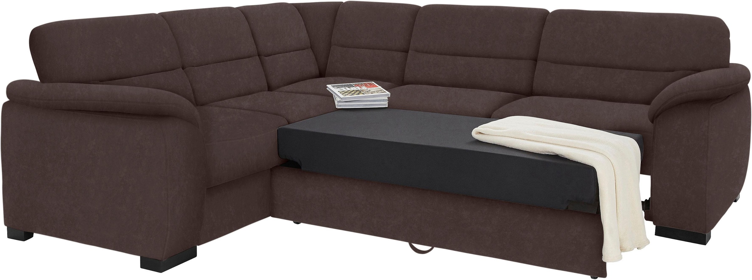 sit&more Ecksofa »Montego L-Form«, wahlweise mit Bettfunktion und Schubkasten