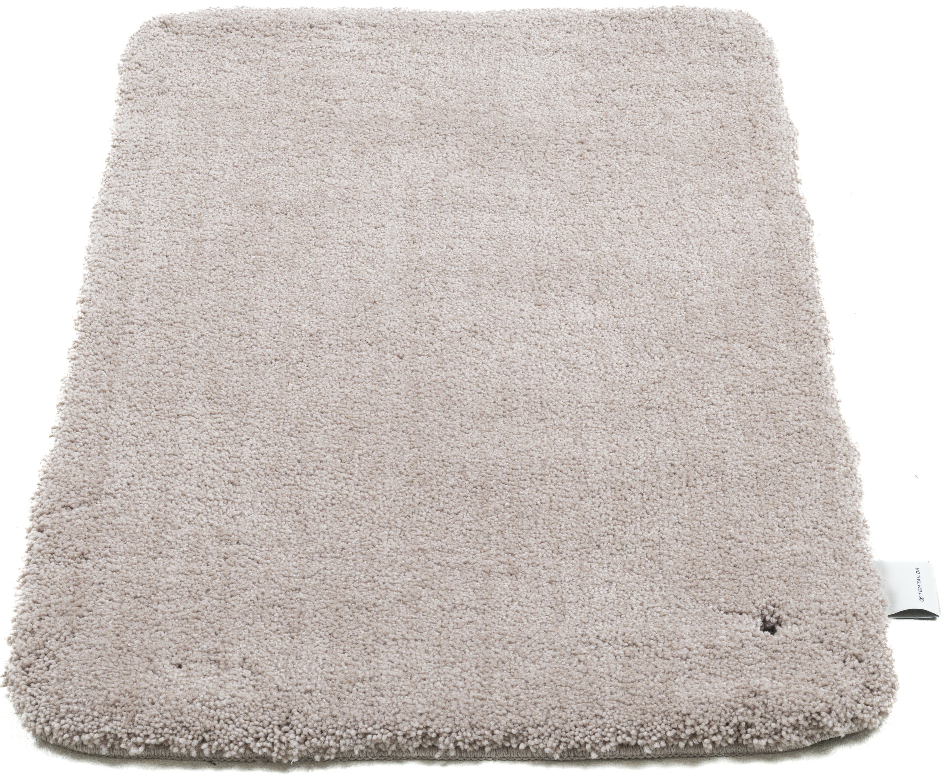 TOM TAILOR HOME Badematte "Cozy Bath UNI, Badvorleger, Badezimmer Teppich" Höhe 27 mm rutschhemmend beschichtet fußbodenheizungsgeeignet Badteppich, Uni Farben, rechteckig, in rund & oval erhältlich