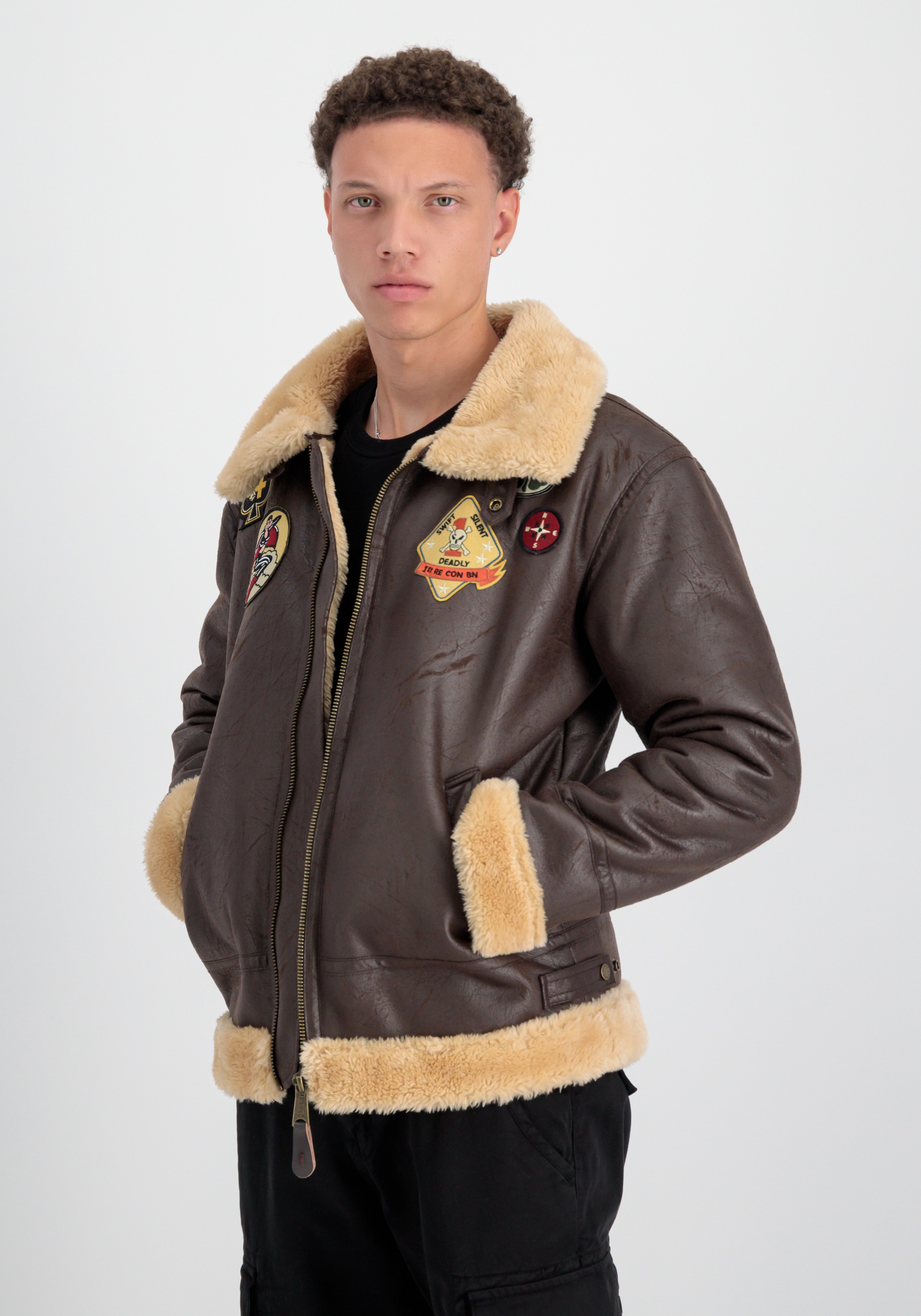 Thumbnail - Alpha Industries Lederjacke "B-3 FL Custom"