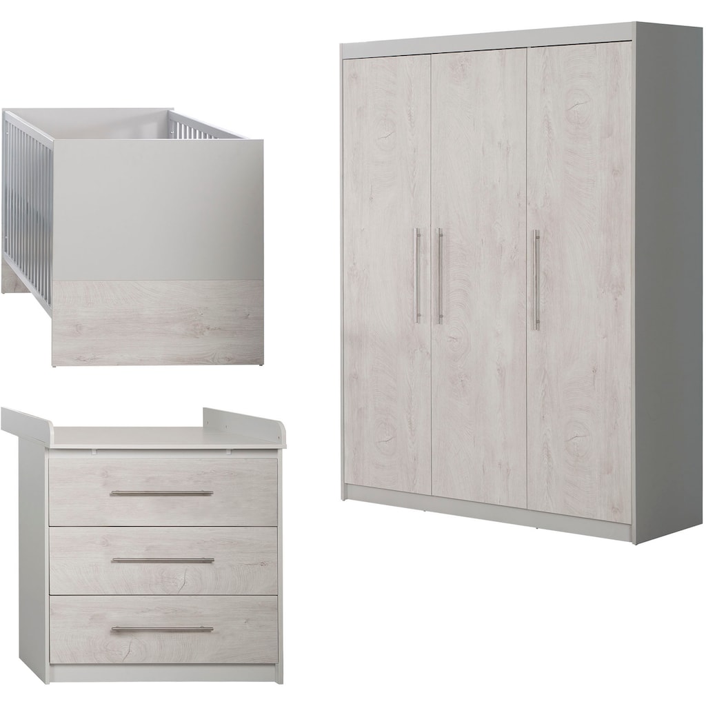 roba® Babyzimmer-Komplettset »Maren 2«, (Set, 3 St., Kinderbett, Schrank, Wickelkommode)