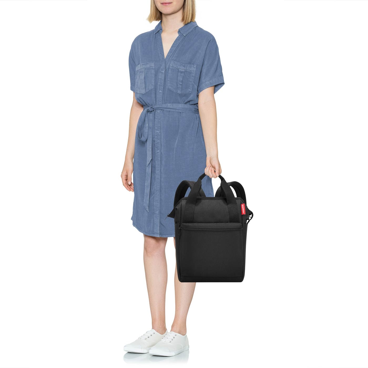 REISENTHEL® Rucksack »reisenthel allrounder R« Stecklasche zur Befestigung an Reisetrolley-Griffen