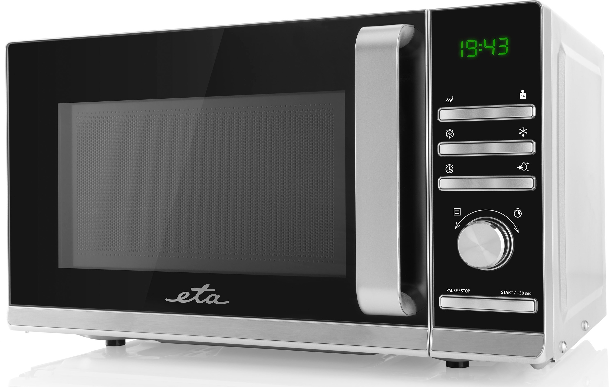 eta Mikrowelle "Galeto ETA121090000" Mikrowelle 1200 W silber, mit 3 Auftau günstig online kaufen