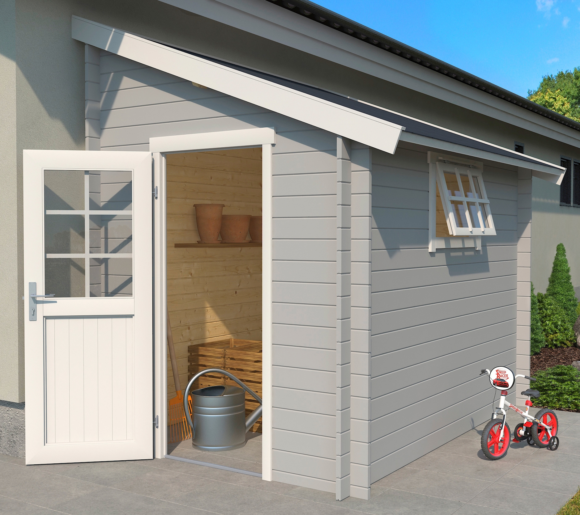 LASITA MAJA Gartenhaus "Jura 2" Blockbohlenhaus 28mm
