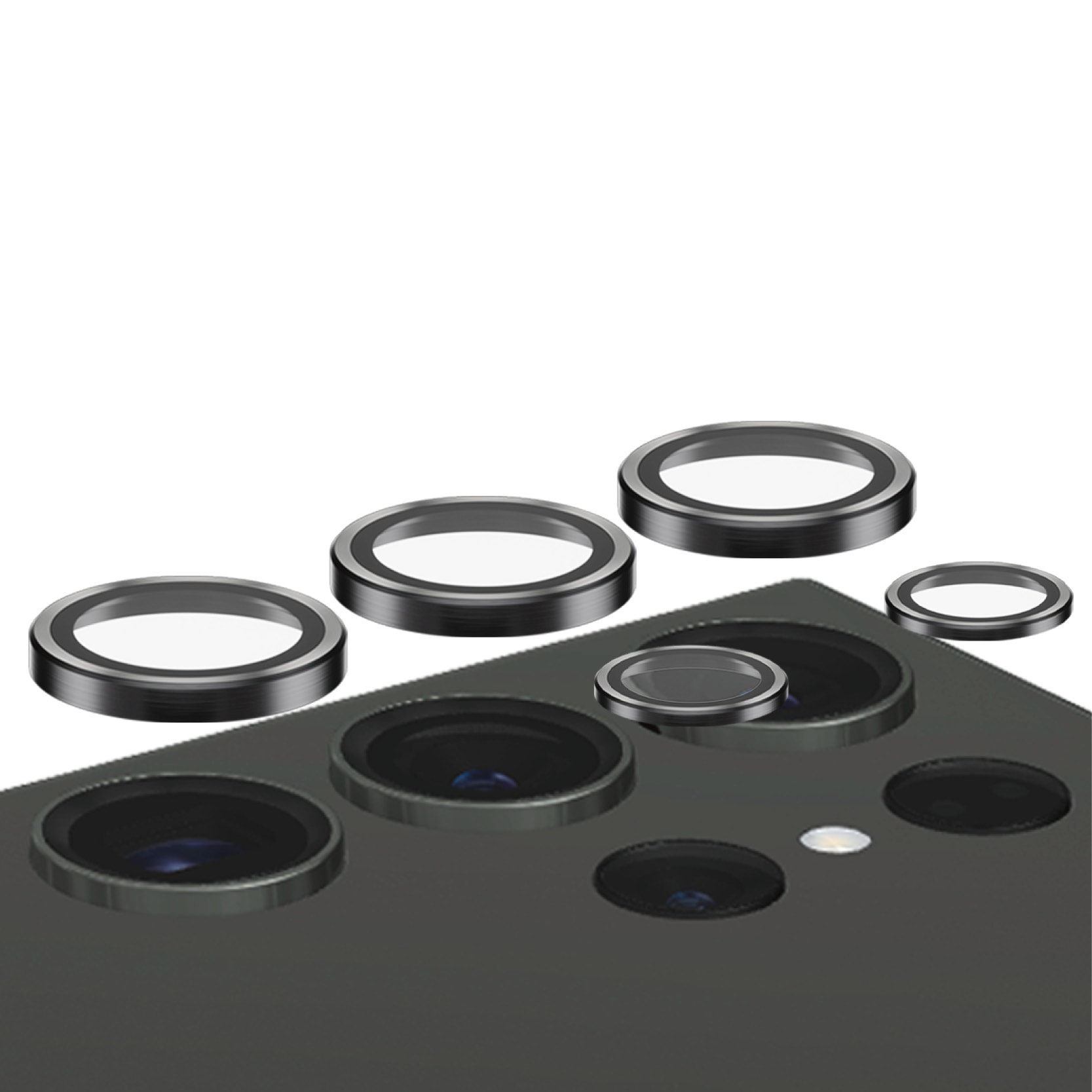PanzerGlass Kameraschutzglas »Hoops Camera Lens Protector«, für Samsung Galaxy S24 Ultra, Lens Cover, stoßfest, kratzbeständig