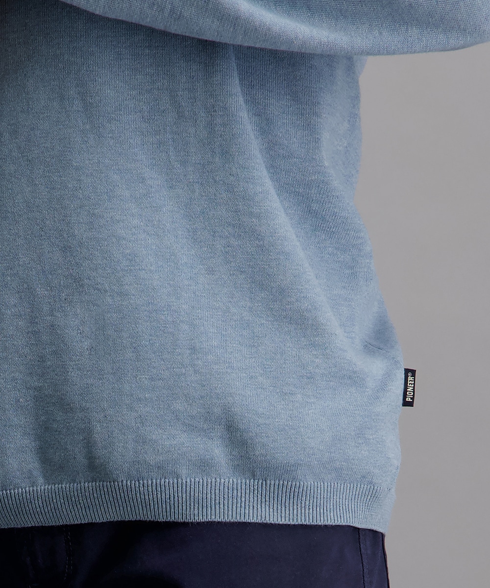 Pioneer Authentic Jeans Rundhalspullover, Ausschnitt mit Rollkante, Außennä günstig online kaufen