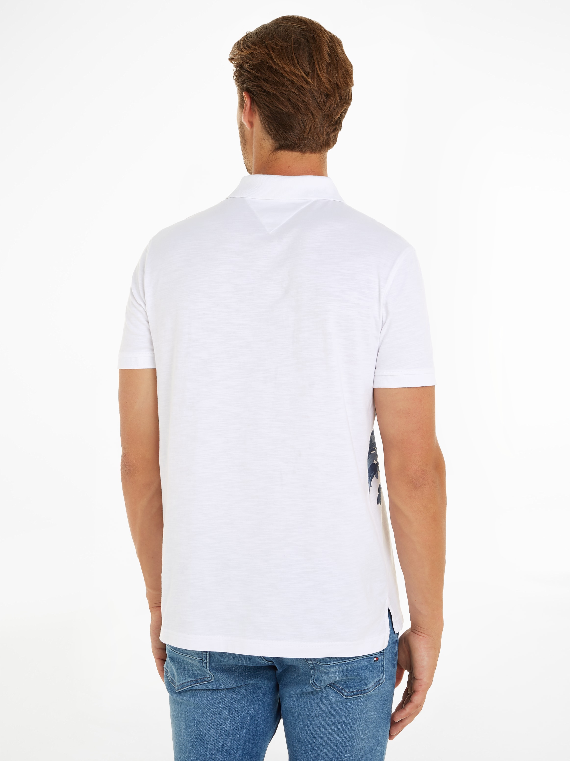 Tommy Hilfiger Poloshirt »PALM PLACEMENT PRINT REG POLO« kontrastreicher Palmenprint