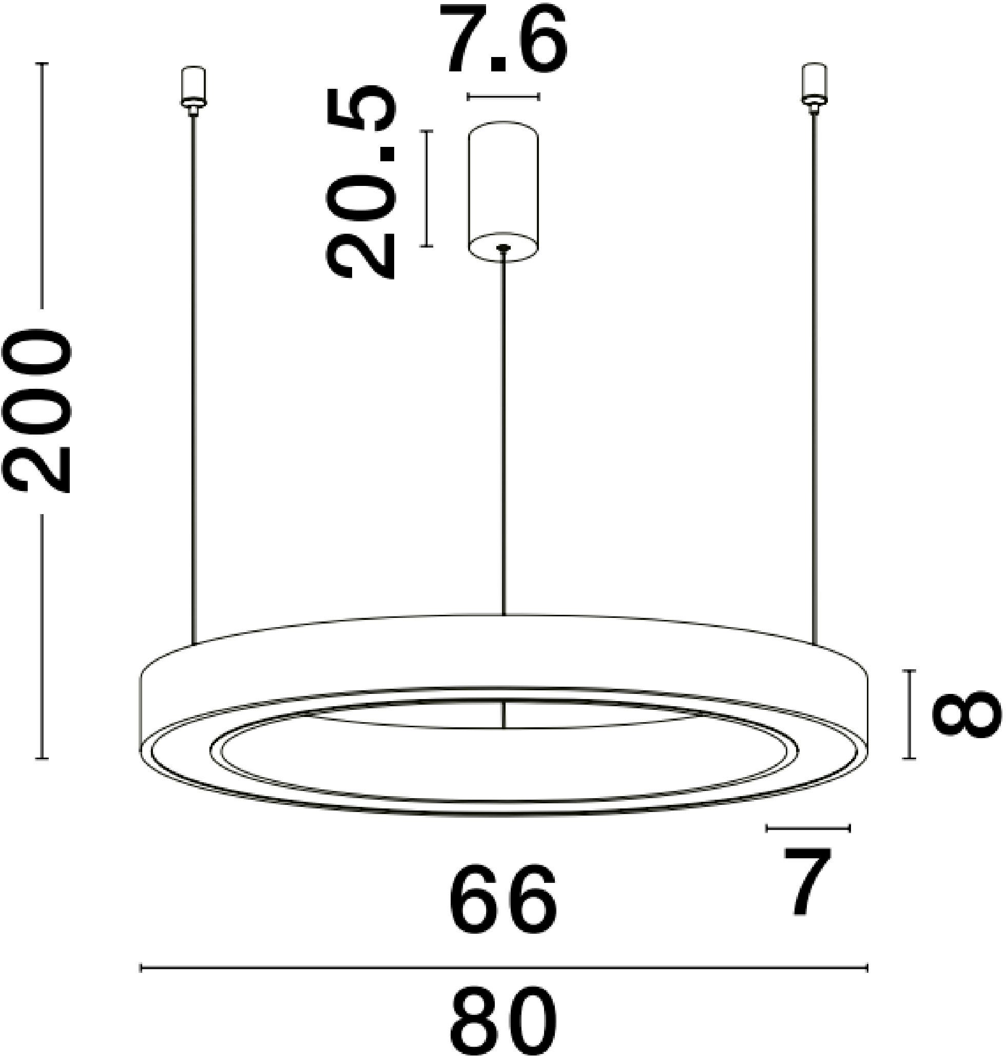 Nova Luce LED-Hängeleuchte »MORBIDO«, 1 flammig, Leuchtmittel LED-Modul | LED fest integriert