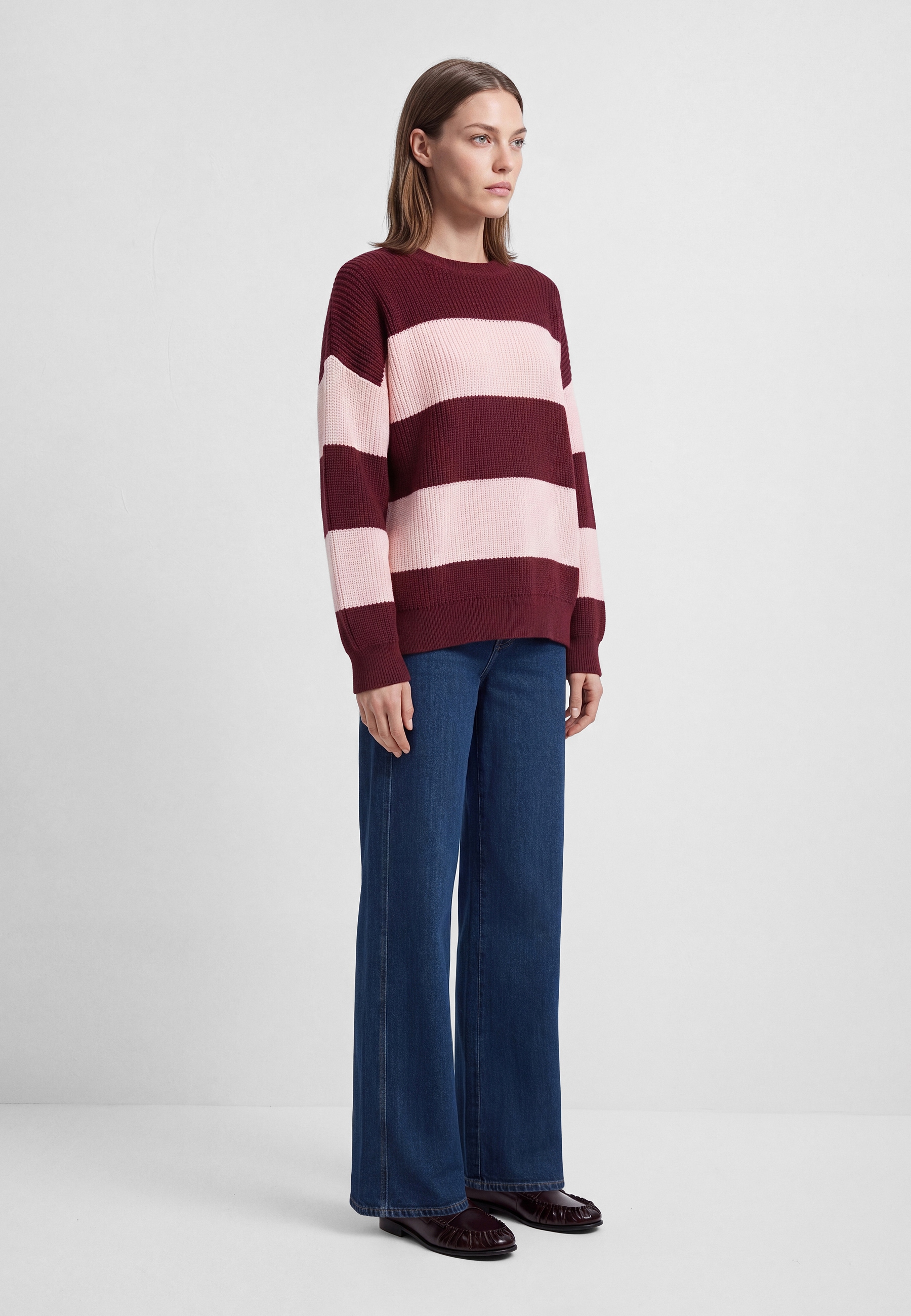 Mavi Rundhalspullover »STRIPED SWEATER« Streifen Top Longsleeve