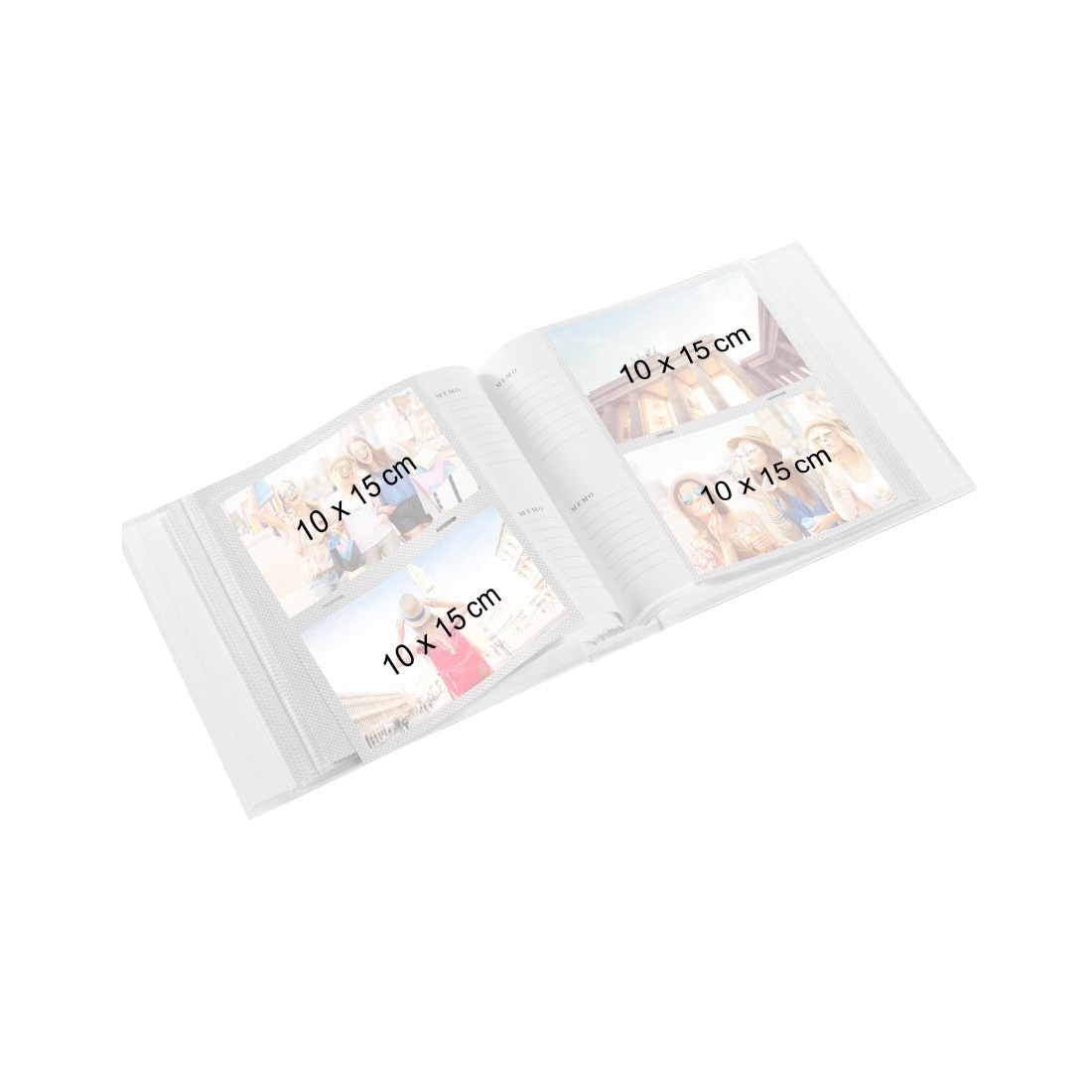 Hama Einsteck-Fotoalbum »Memo Fotoalbum 10x15 cm 200 Fotos Kunstdruck« Beschriftungsfeld, Speicherkarten Tasche