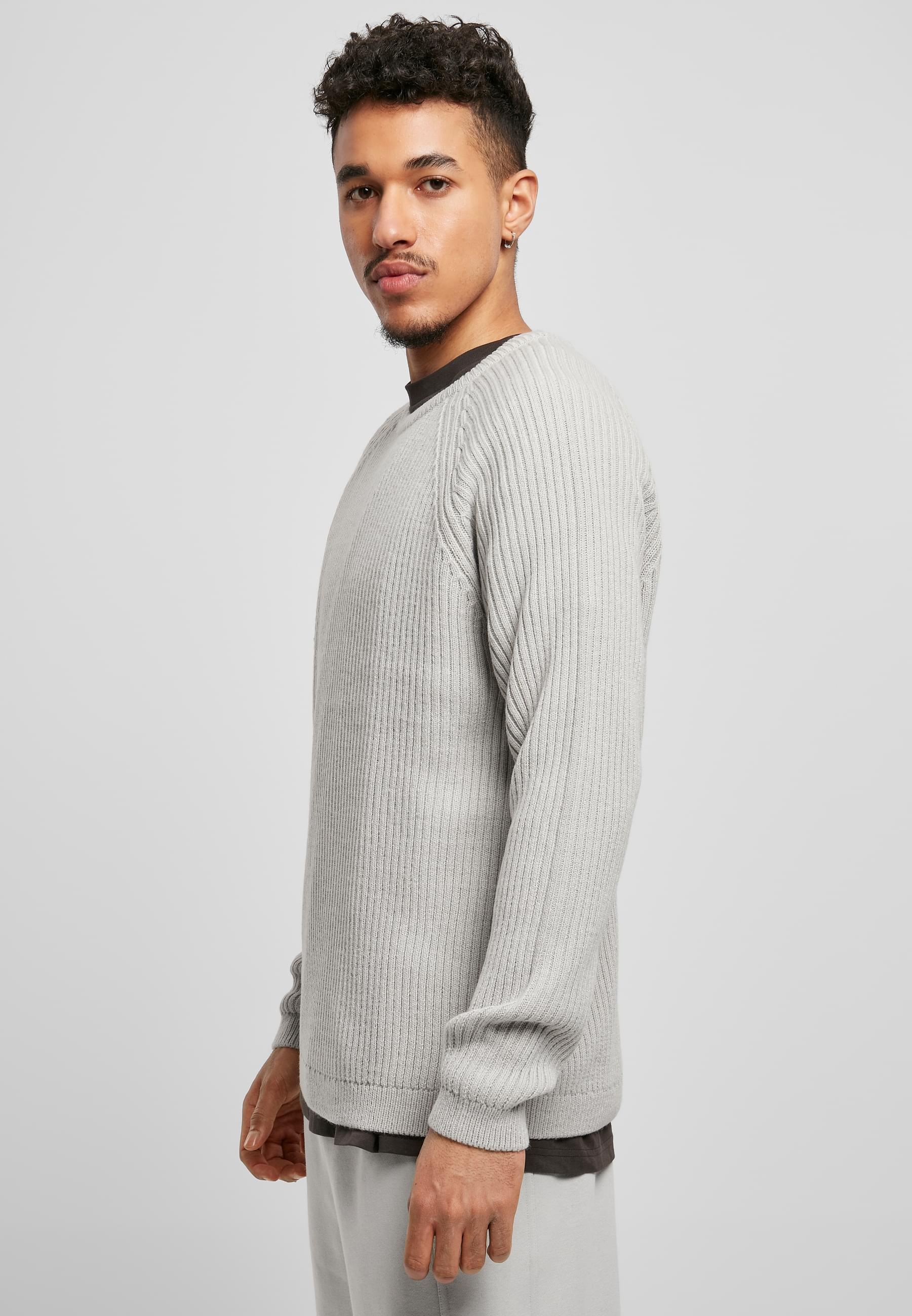 URBAN CLASSICS Rundhalspullover »Urban Classics Herren Ribbed Raglan Sweater«, (1 tlg.)