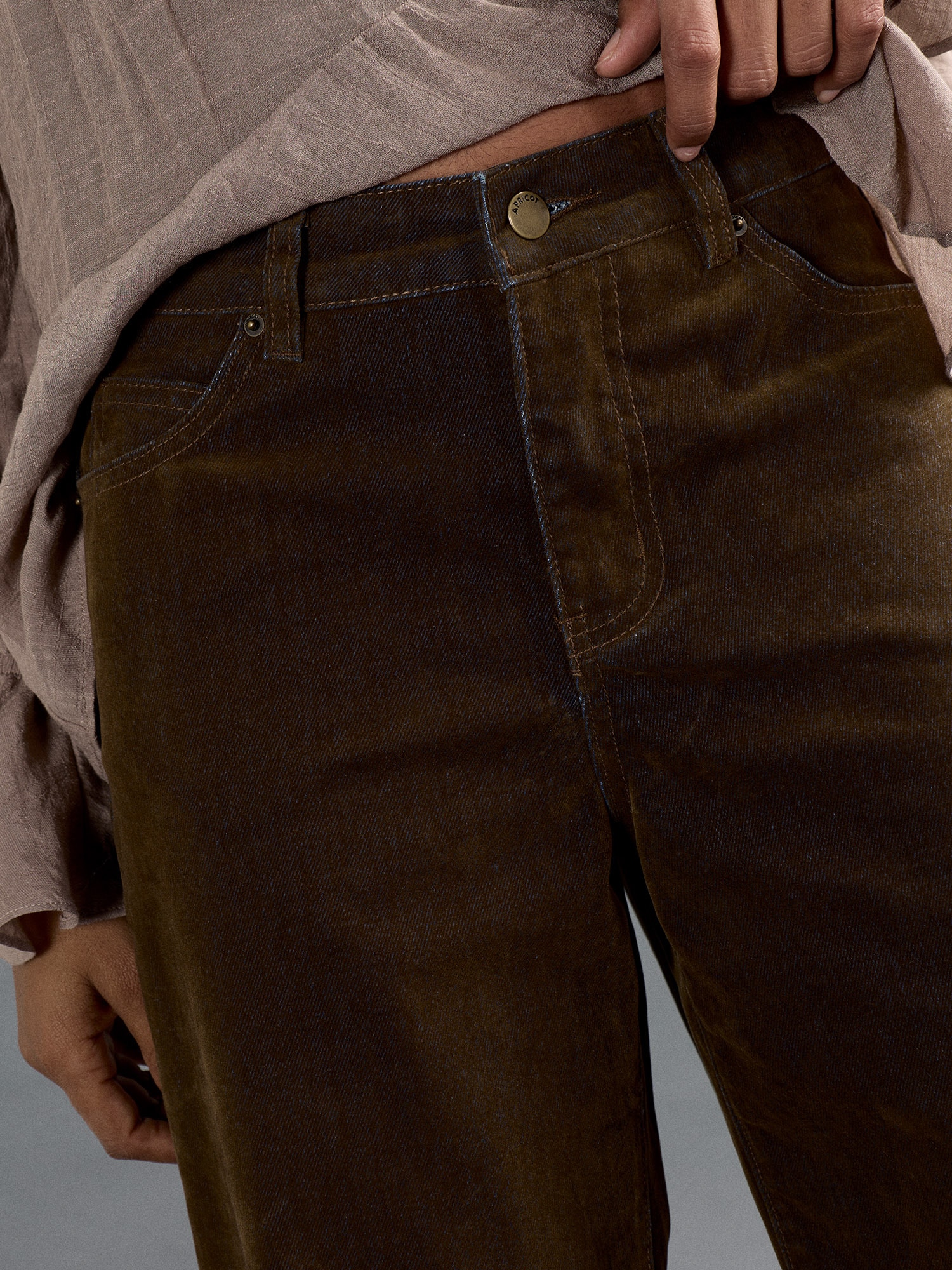 Apricot Weite Jeans »Flora Velvet Denim« in weichem Velour-Denim