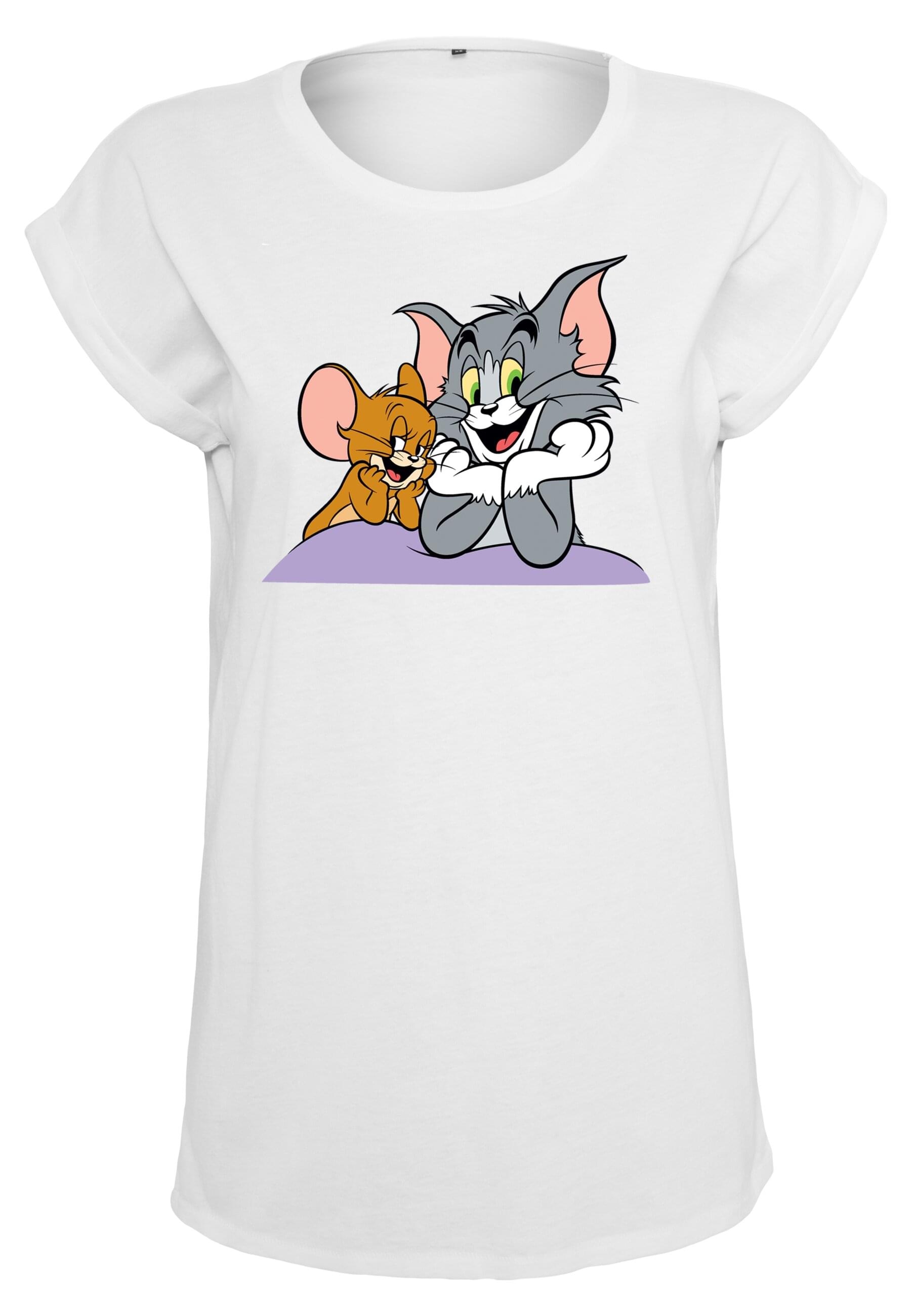 Merchcode Kurzarmshirt "Merchcode Damen Ladies Tom & Jerry Pose Tee" günstig online kaufen