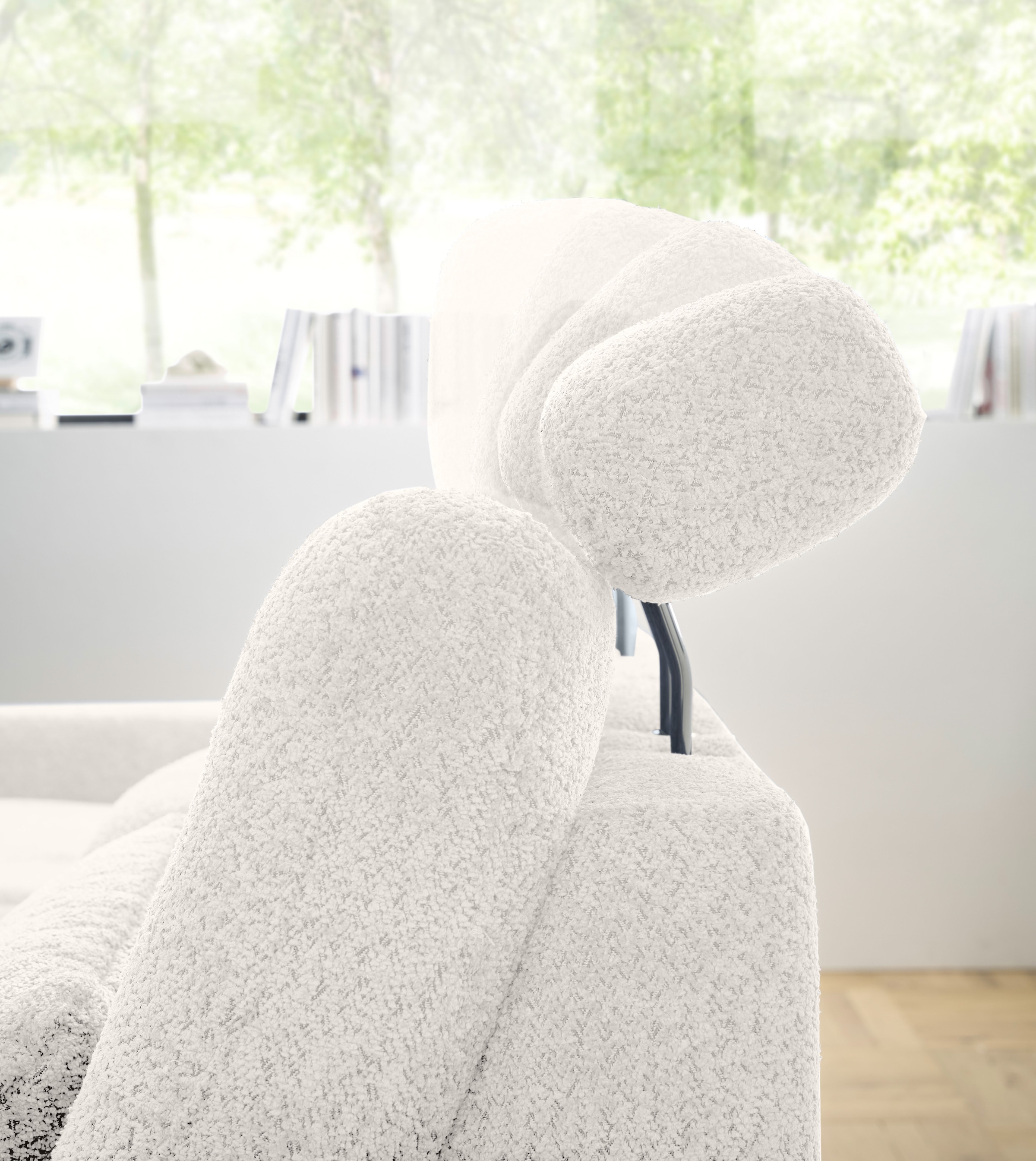 set one by Musterring Ecksofa »SO 3600«, mit Funktion, Kopfstützen und Nierenkissen, Breite 293 x Tiefe 180 cm