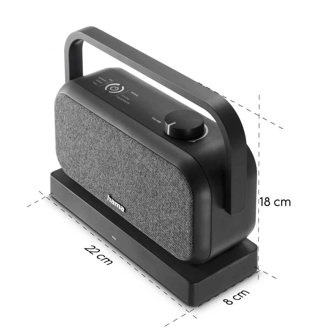 Hama Lautsprecher »Kabelloser TV-Lautsprecher (Funklautsprecher 2,4GHz, Voice-Mode, 2x5W)«, Bluetooth