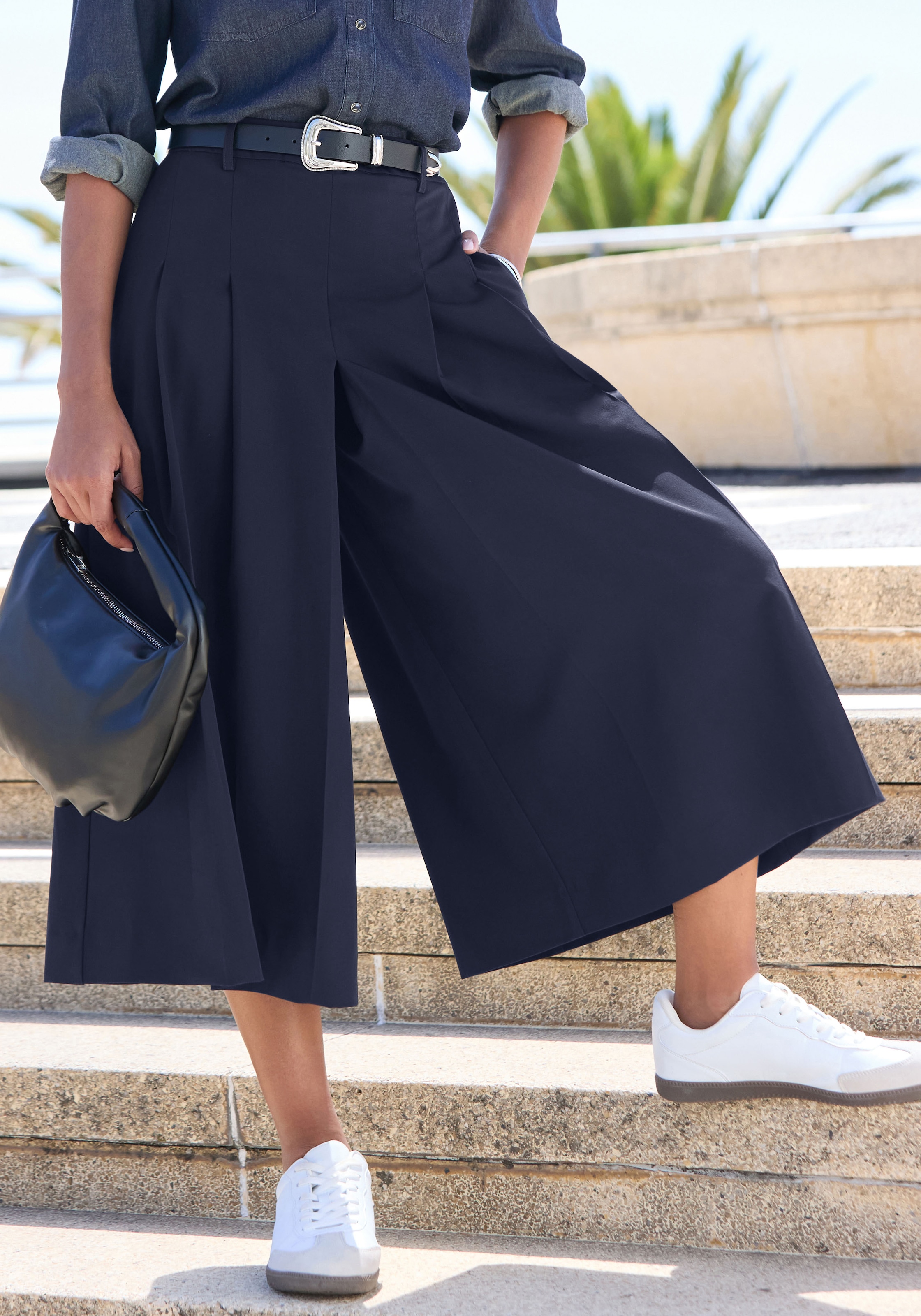 LASCANA Hosenrock, mit Bundfalten, Anzughose, business chic günstig online kaufen