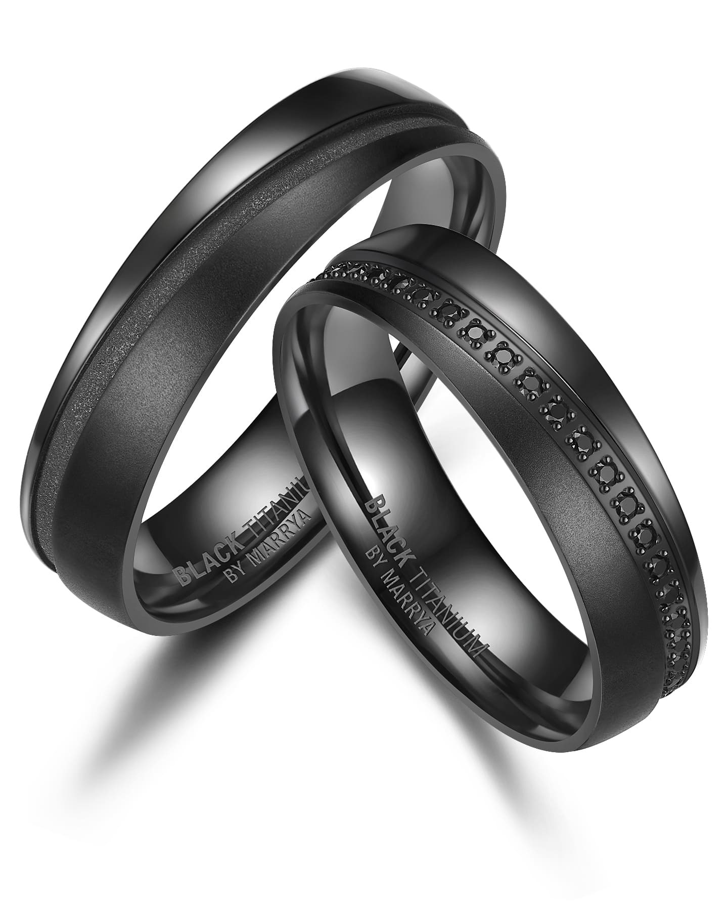 Marrya Partnerring »BLACK TITANIUM by MARRYA«