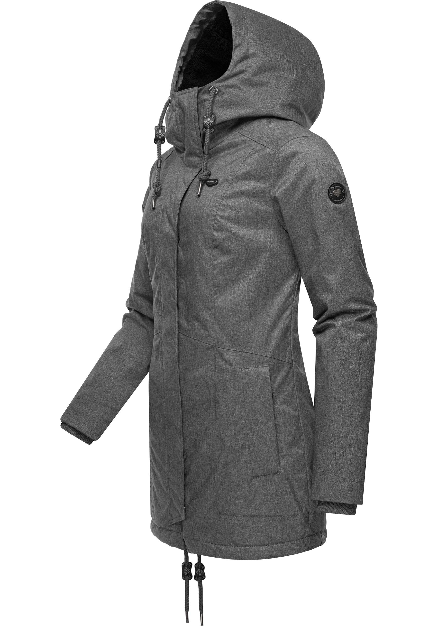 Ragwear Winterjacke "Tunned" mit Kapuze stylischer Winterparka mit Teddyfel günstig online kaufen