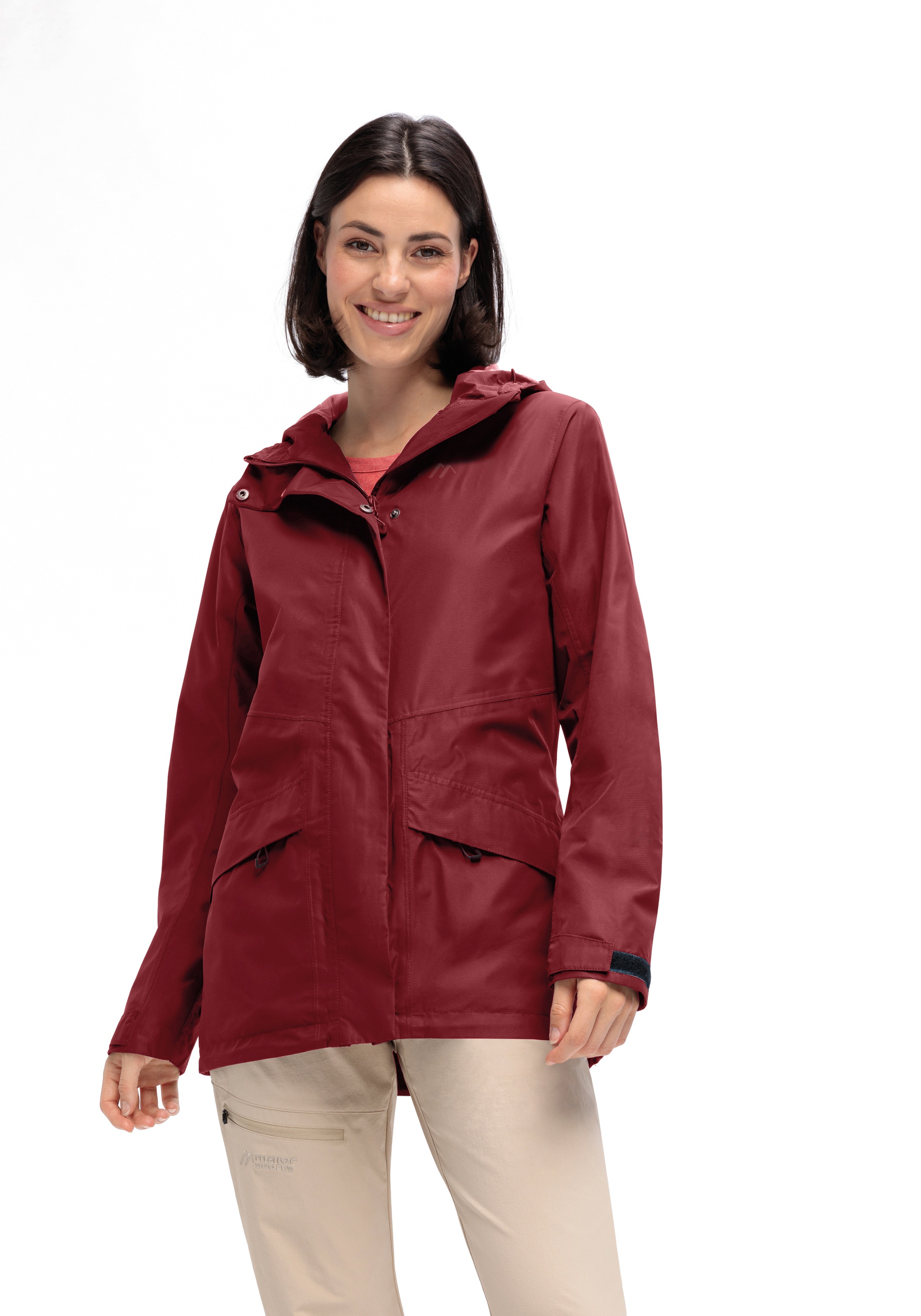 Maier Sports Allwetterjacke "Da-Jacke mTEX Brocken Long W" mit Kapuze für S günstig online kaufen