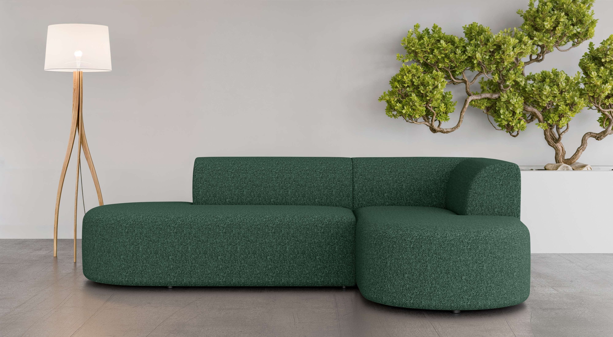 OTTO home Ecksofa "Ecksofa Tvinne mit Ottomane links oder rechts bestellbar" L-Form, mit Wellenunterfederung, BxTxH 260x170x73 cm