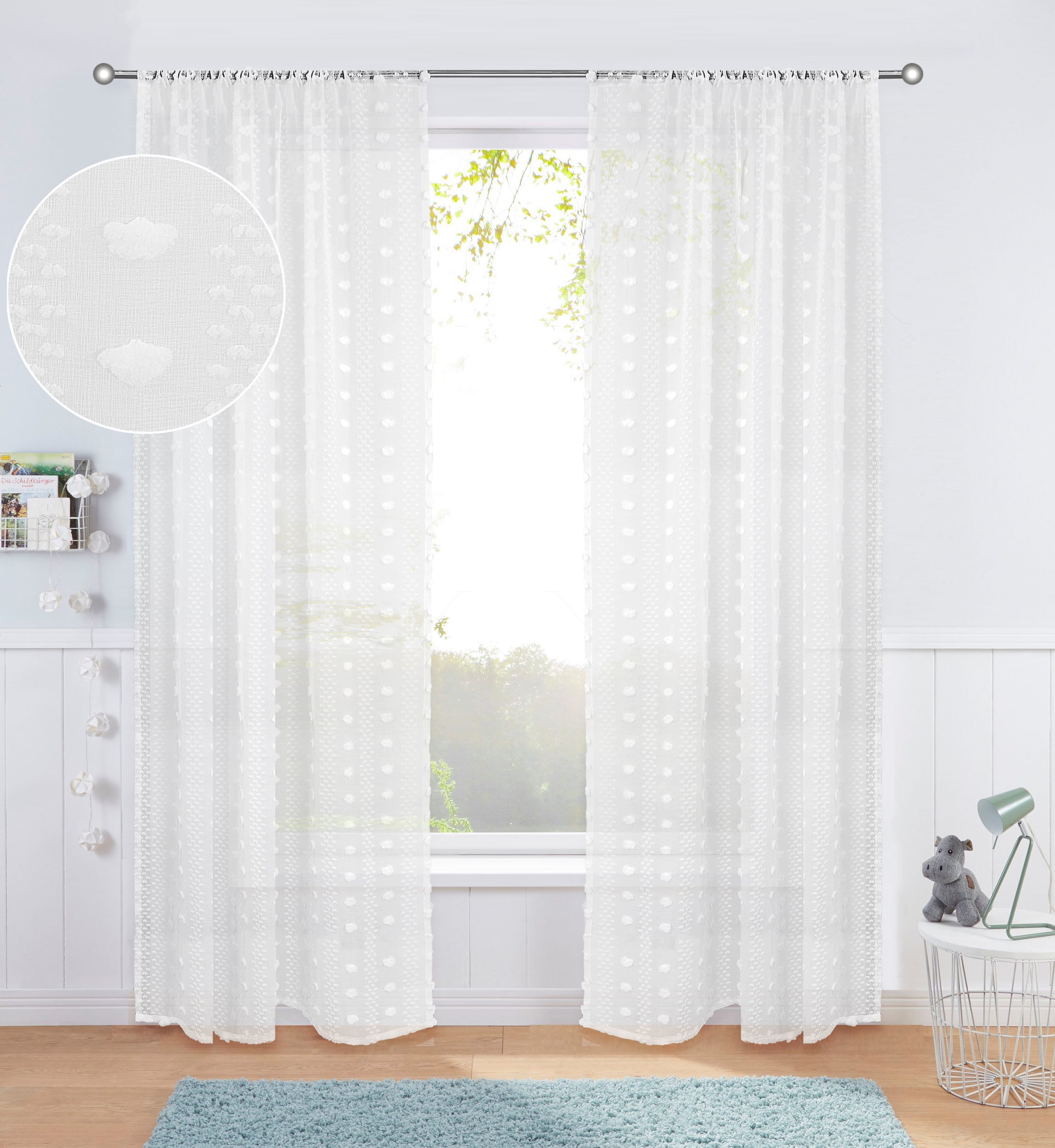 Lüttenhütt Gardine "Imke" Stangendurchzug 1 Stk. tlg. günstig online kaufen