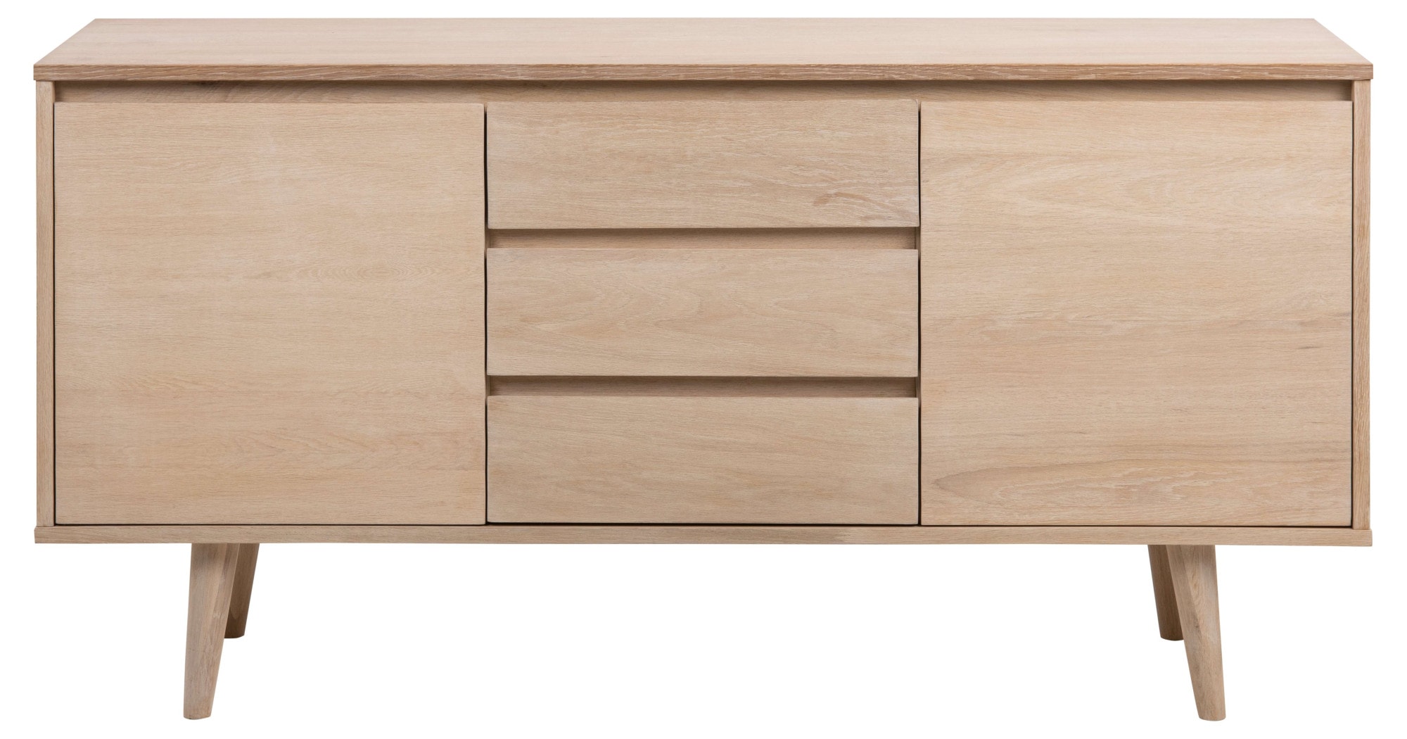 ACTONA GROUP Sideboard "Nagano", Anrichte, Eiche/Furnier, 2 Türen, 2 Einlegeböden, 3 Schubladen, 150 cm