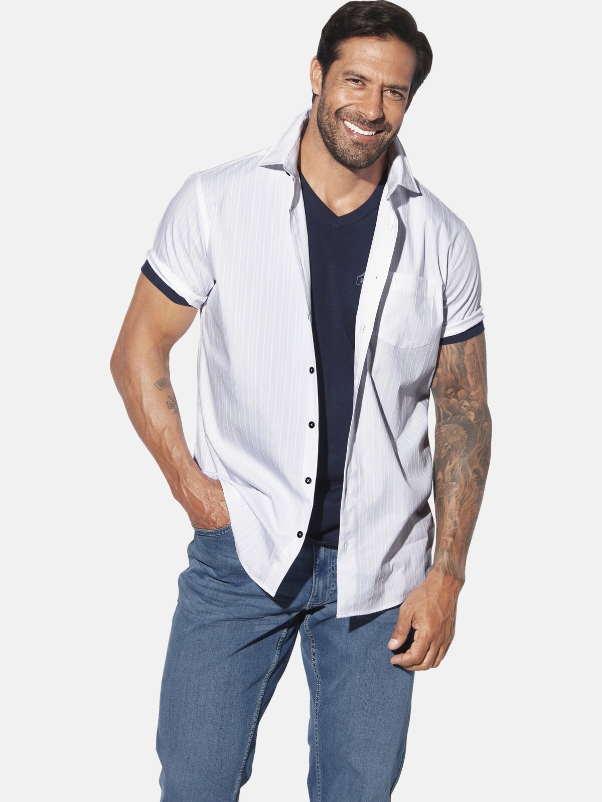 Jan Vanderstorm Kurzarmhemd "Hemd JORMA" günstig online kaufen