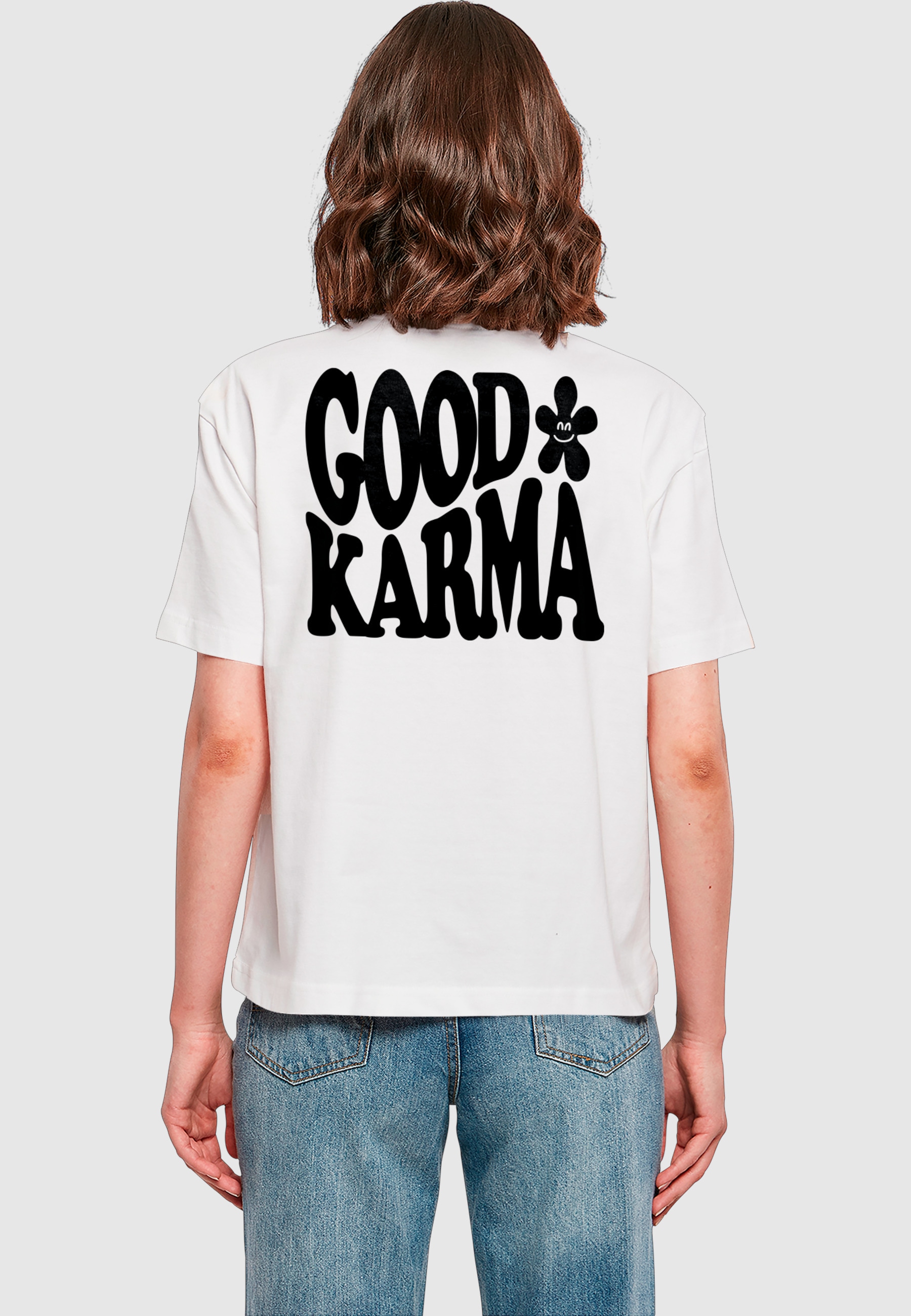 Miss Tee T-Shirt »Miss Tee Good Karma Happy Flower Tee« 1 Stk.