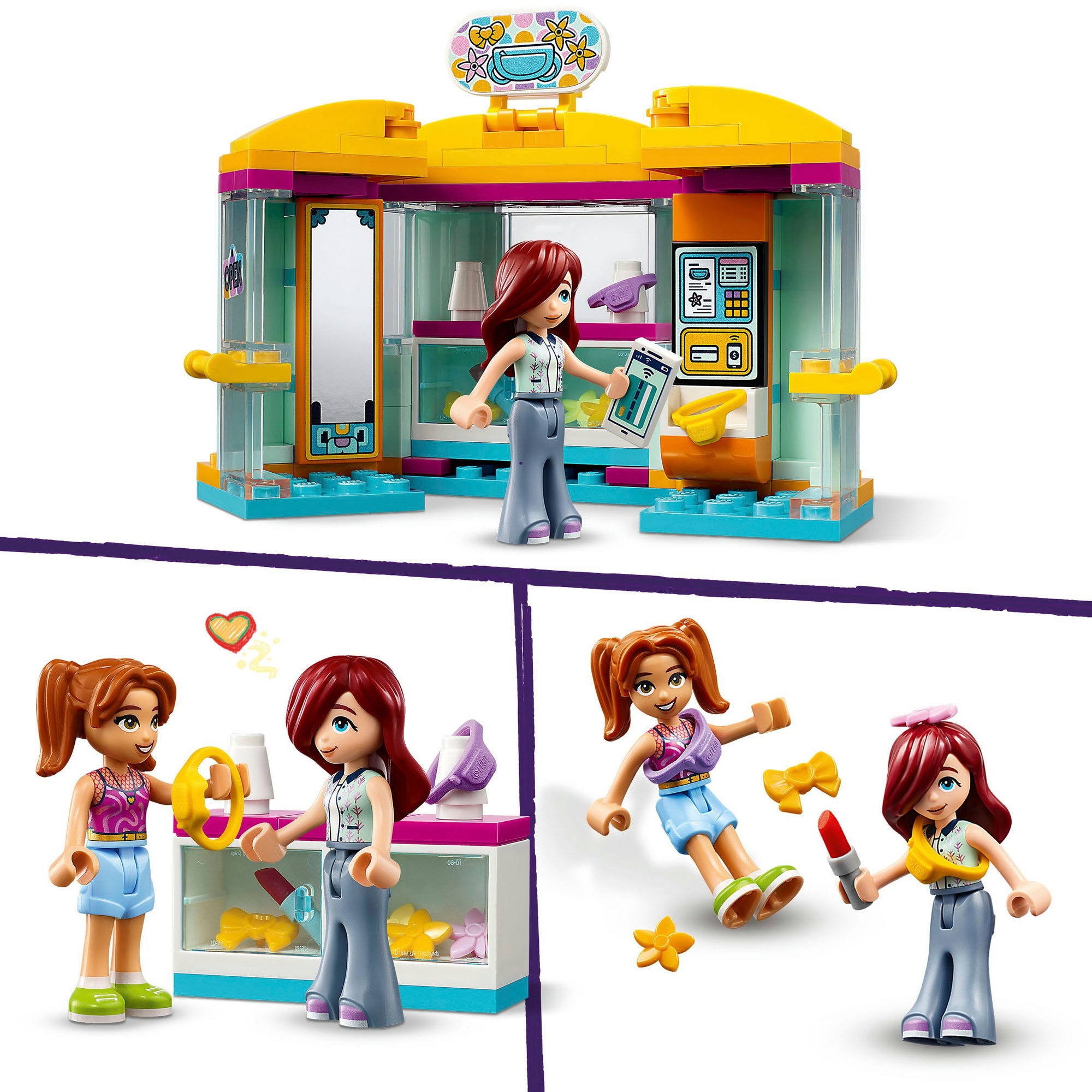 LEGO® Konstruktionsspielsteine »Mini-Boutique (42608), LEGO Friends«, (129 St.), Made in Europe