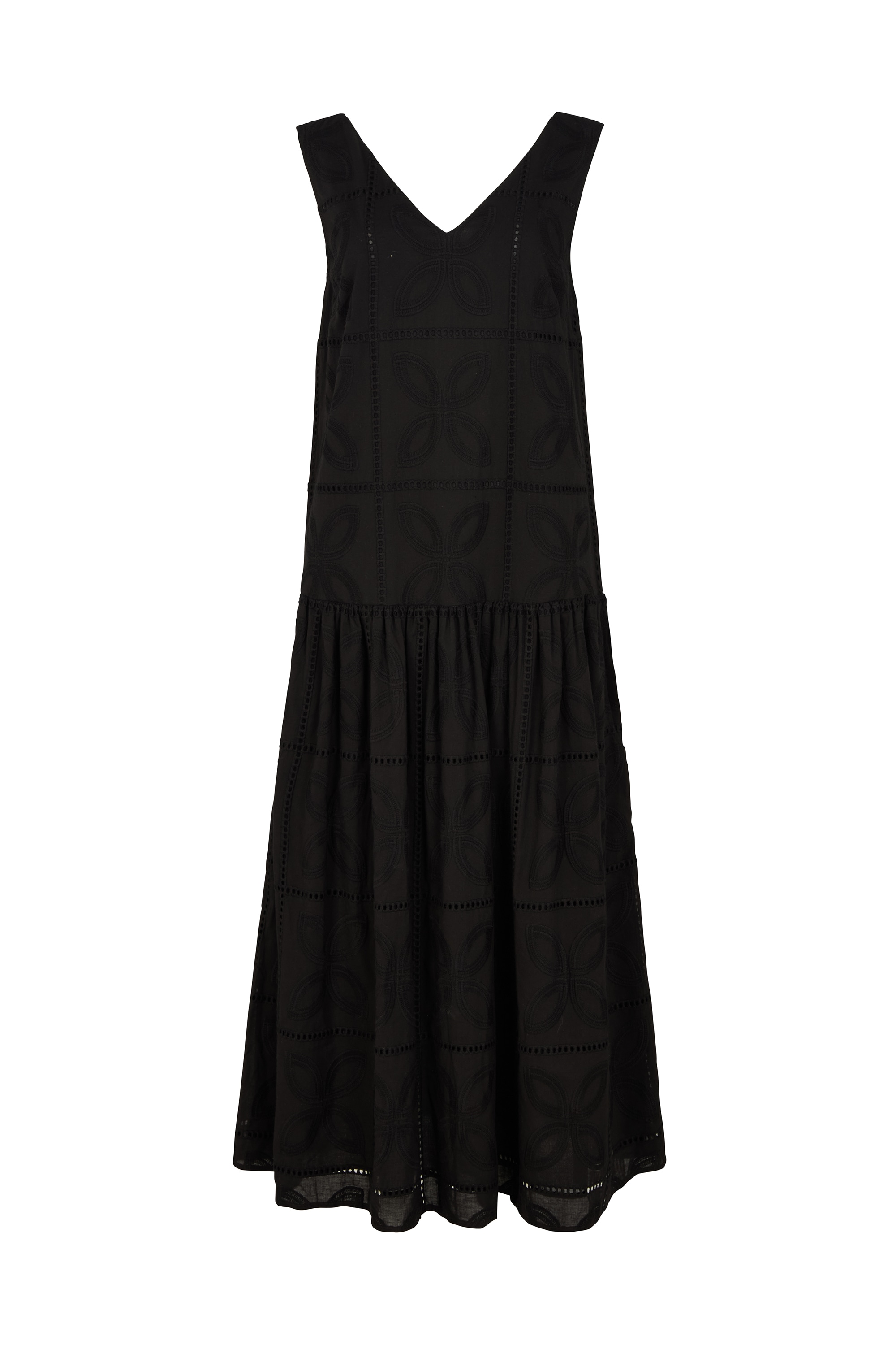 RAFFYA Midikleid "Squire All Over Cut Work Drop Waist Midi Dress Damen" günstig online kaufen