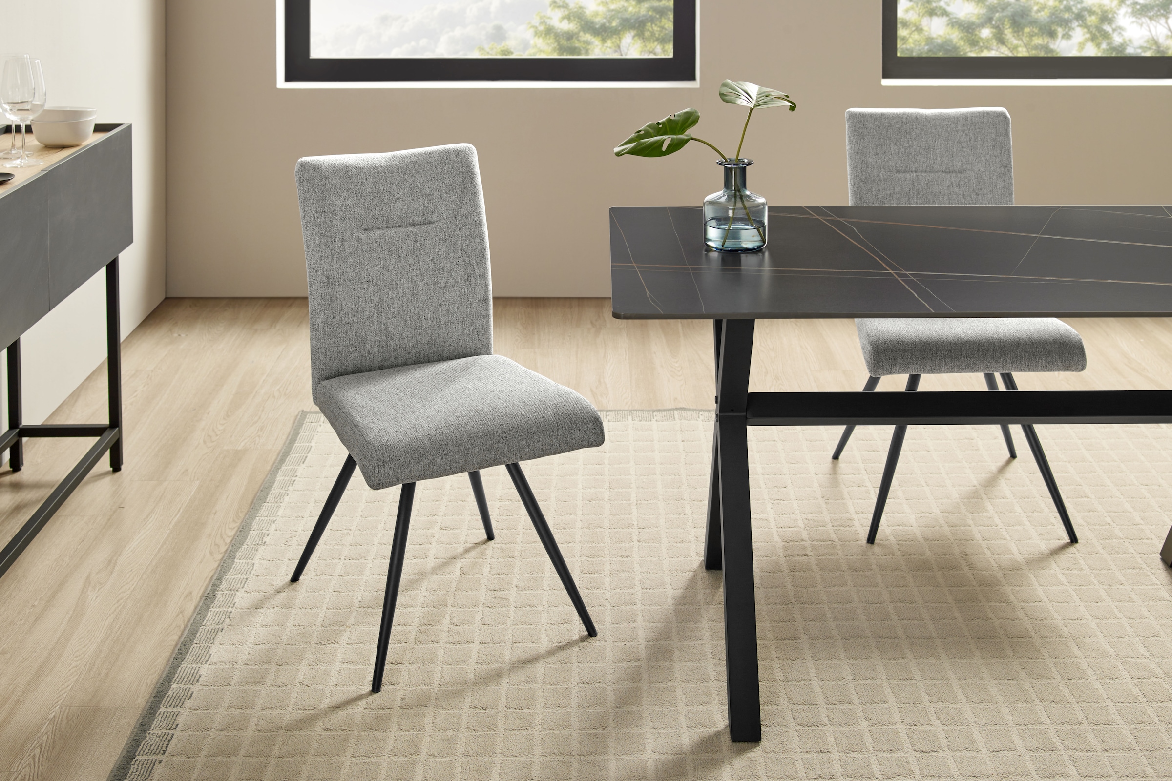 OTTO home 4-Fußstuhl "Tayz" (Set) Struktur (100% Polyester) mit Struktursto günstig online kaufen