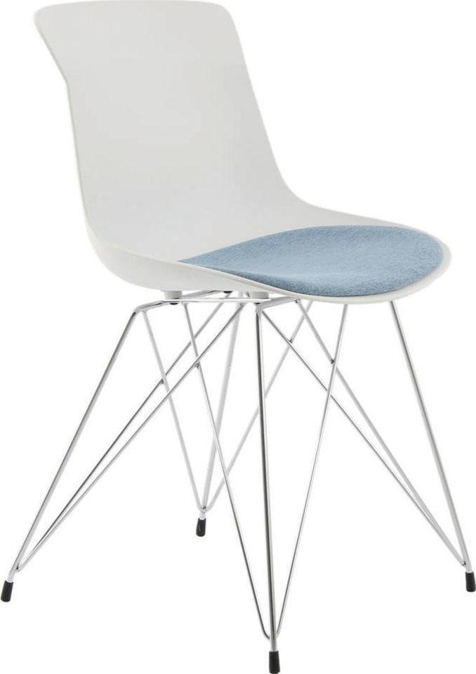 Kayoom Stuhl »Emily 110 2er-Set, zeitloses Design, stilvolle Farbkombination«, (Set), 2 St., Polyester, pflegeleicht, strapazierfähig, für jede Einrichtung geeignet