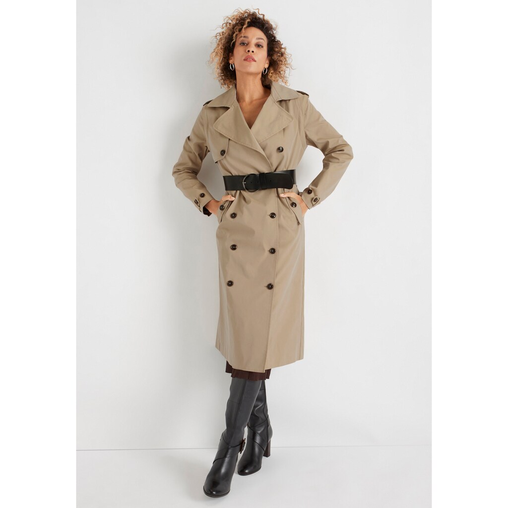 HECHTER PARIS Trenchcoat, (Set, 4 tlg., mit abnehmbarem Gürtel), mit abnehmbaren Ärmeln