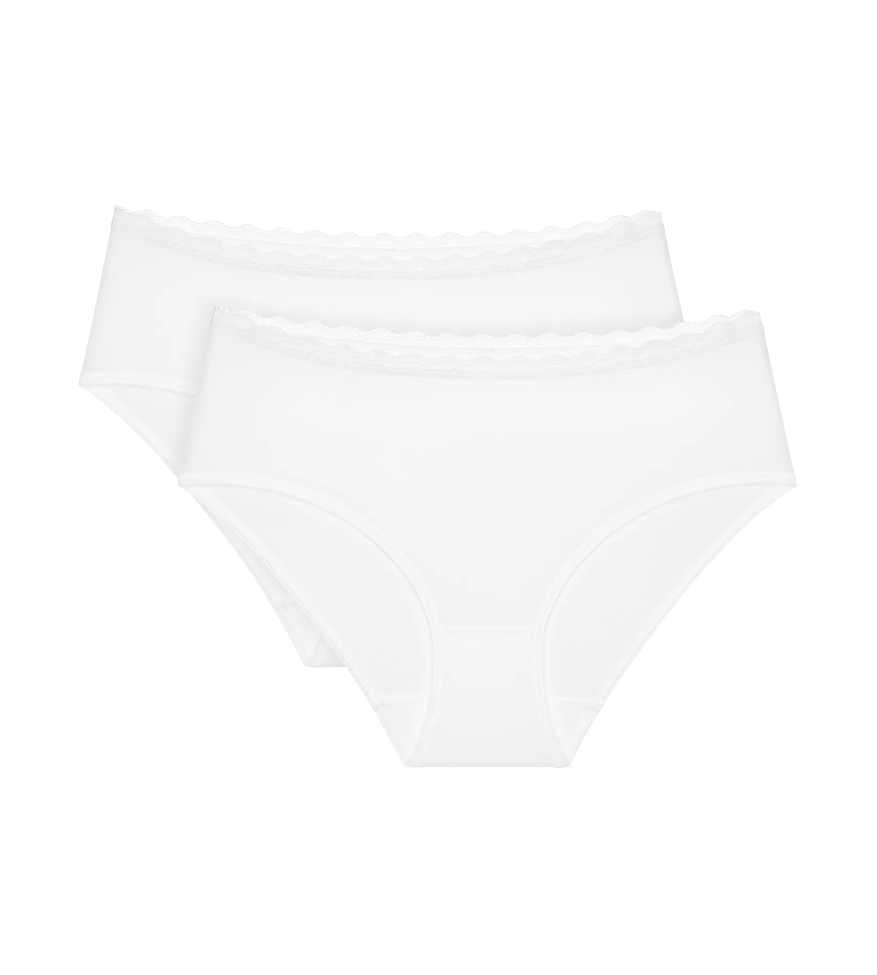 Triumph Midislip "Feel Of Cotton" weich, ohne Seitennaht, schmales Spitzenband