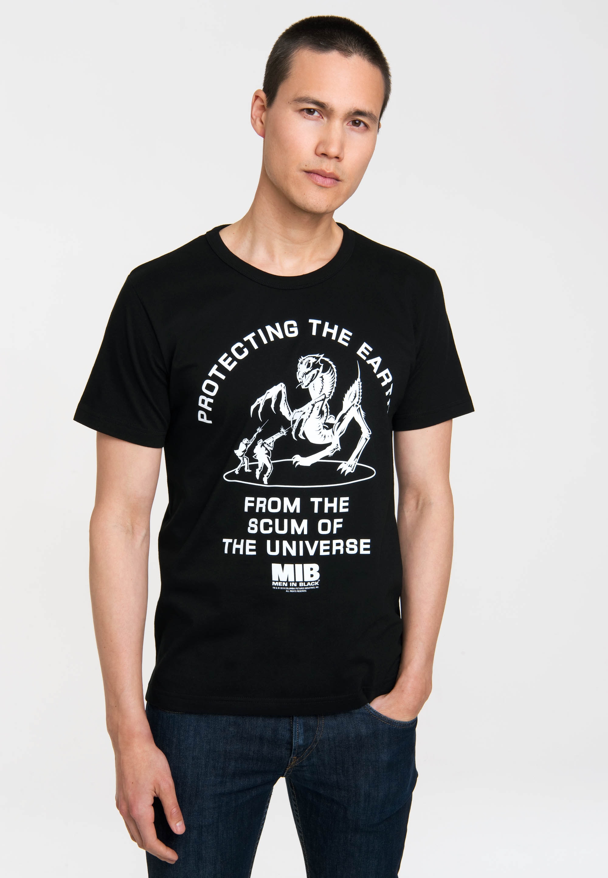 T-Shirt »mit Men«, In Black-Print