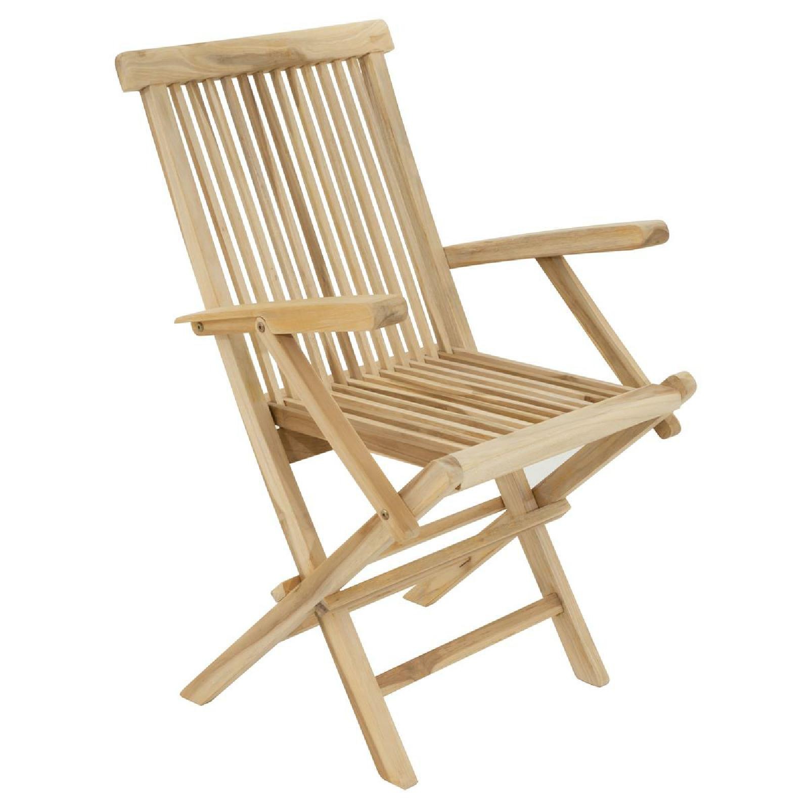 VCM Gartenstuhl "4er Gartenstuhl Hochlehner Klappstuhl Holz Teak" () 4 Stk. günstig online kaufen