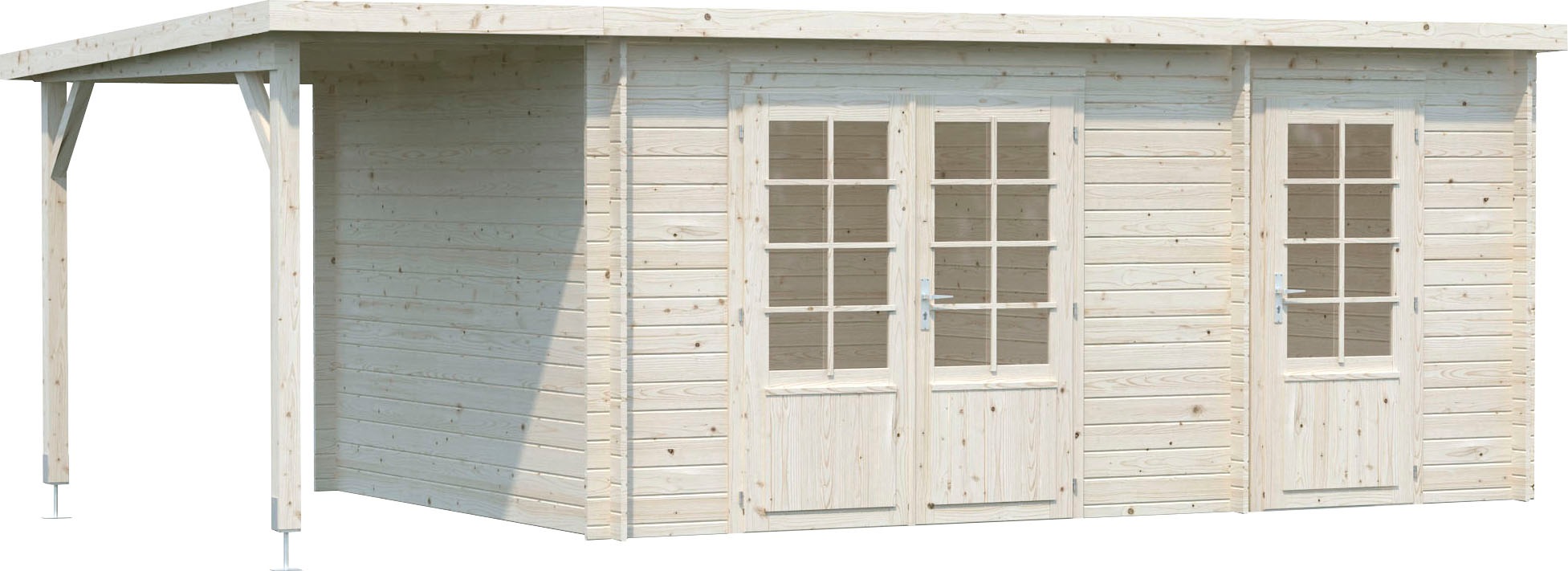 Palmako Gartenhaus "Ella", (Set), 13,1+3,9 m², mit Anbaudach günstig online kaufen