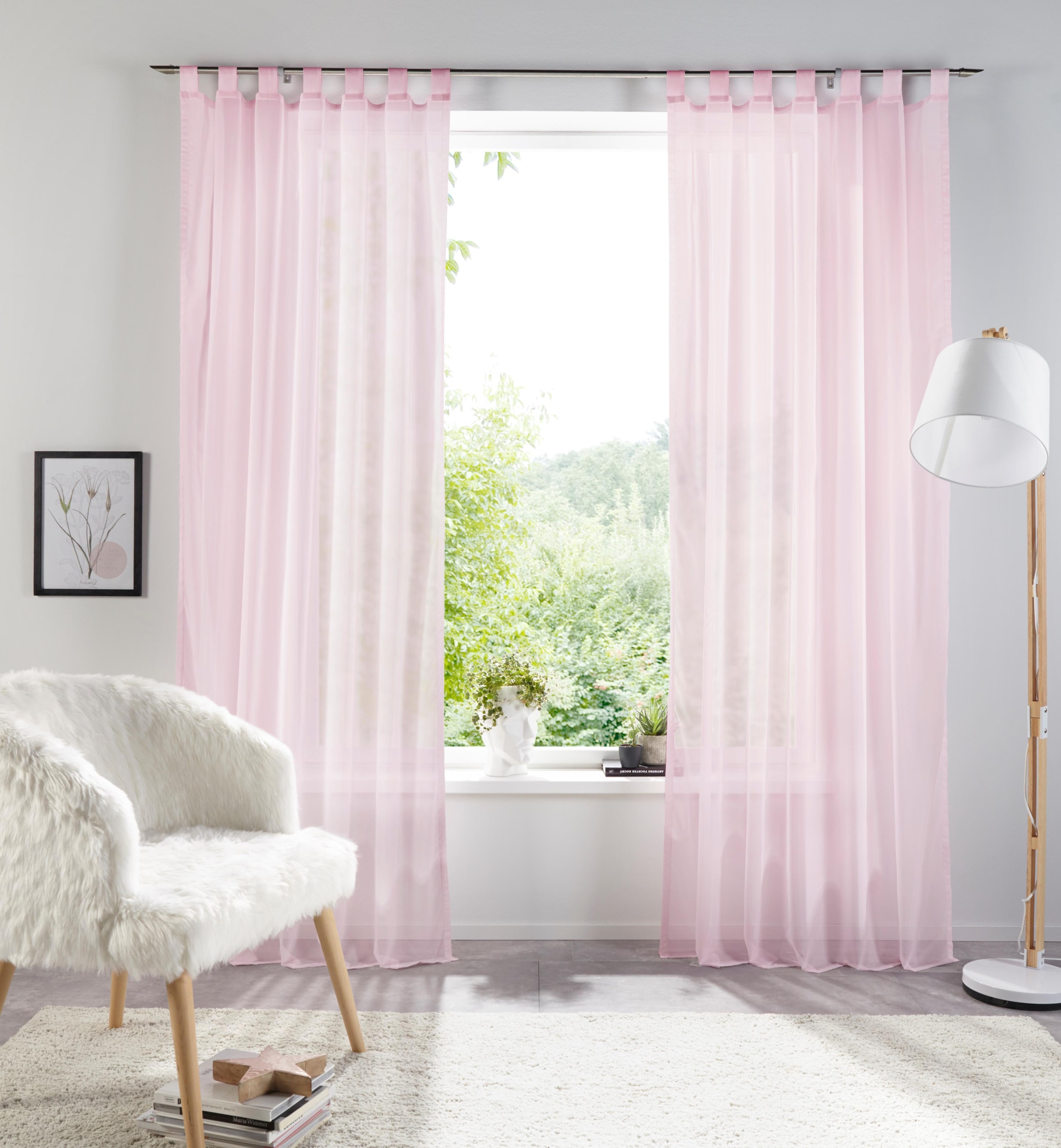 my home Gardine "XANA mit Ösen, Kräuselband oder Schlaufen" Schlaufen 1 Stk günstig online kaufen