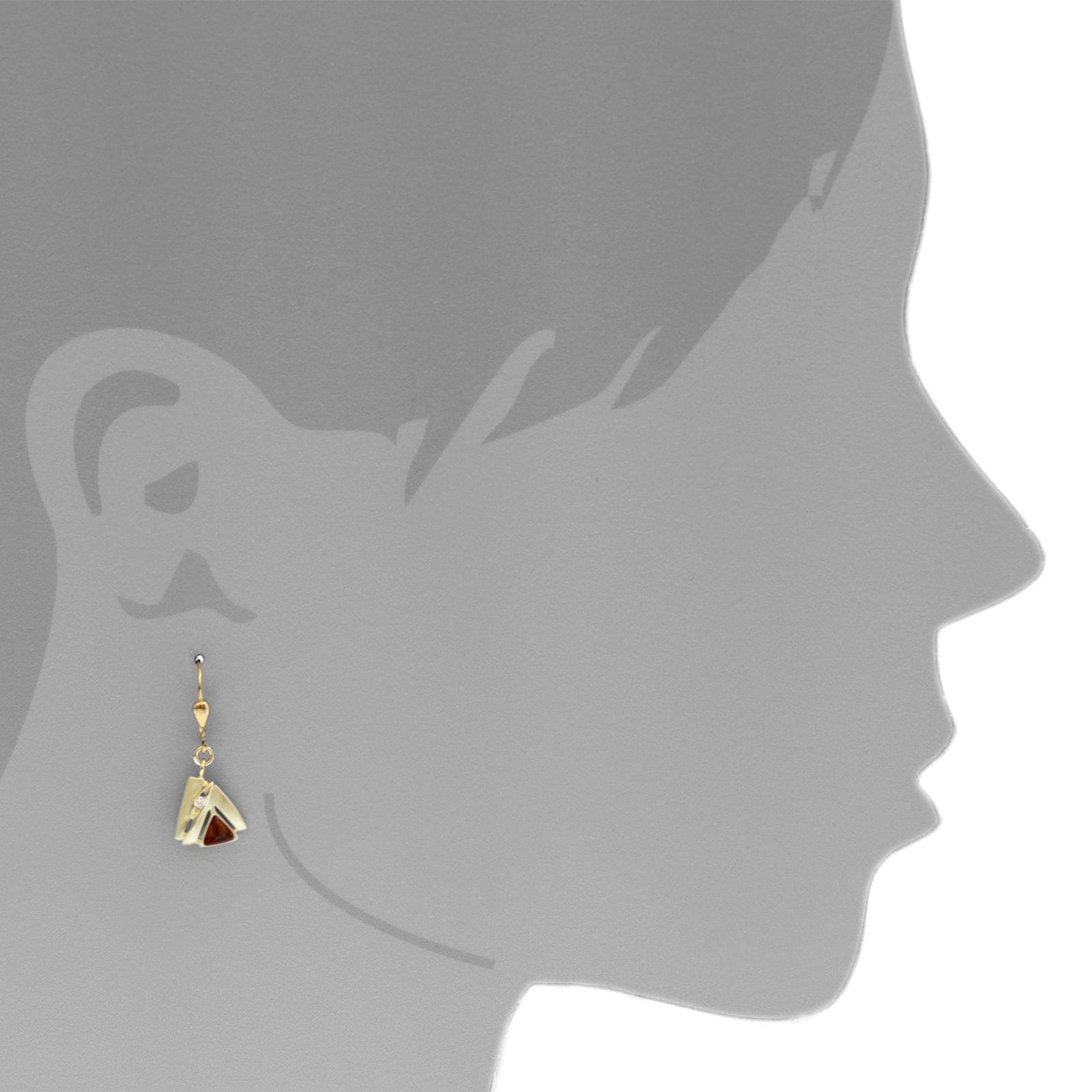 OSTSEE-SCHMUCK Paar Ohrhänger »- Benita - Gold 333/000 - Bernstein/Zirkonia«