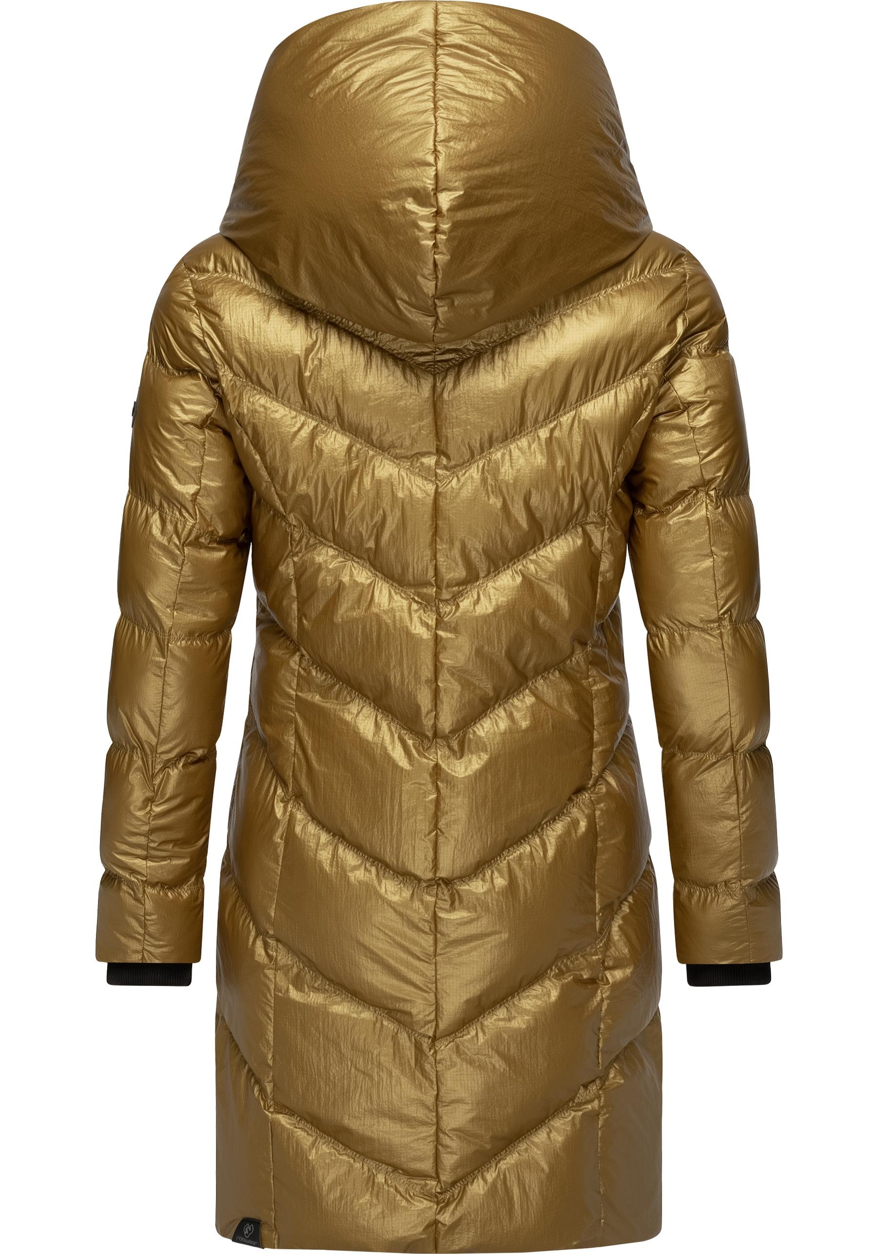 Ragwear Kurzmantel »Natalka Bling«, Damen Wintermantel in schimmernder Optik