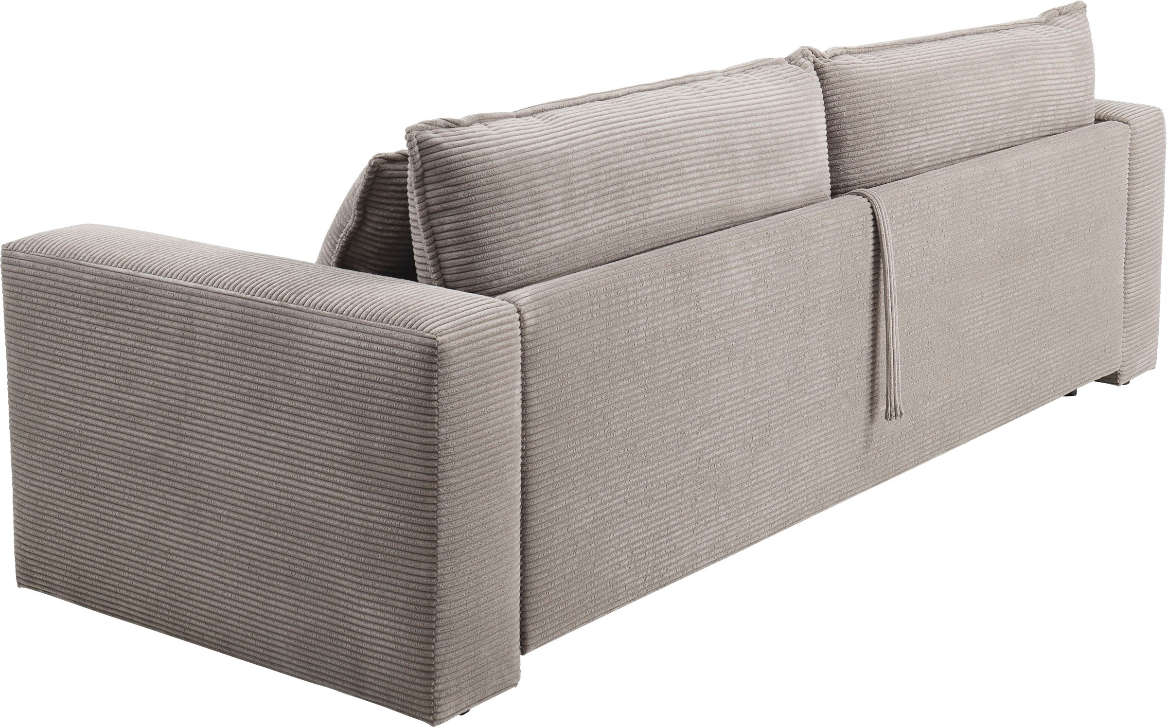Places of Style Sitzgruppe »PIAGGE«, (2 tlg.), 3-Sitzer-Sofa mit Bettfunktion und Loveseat-Hocker im Set