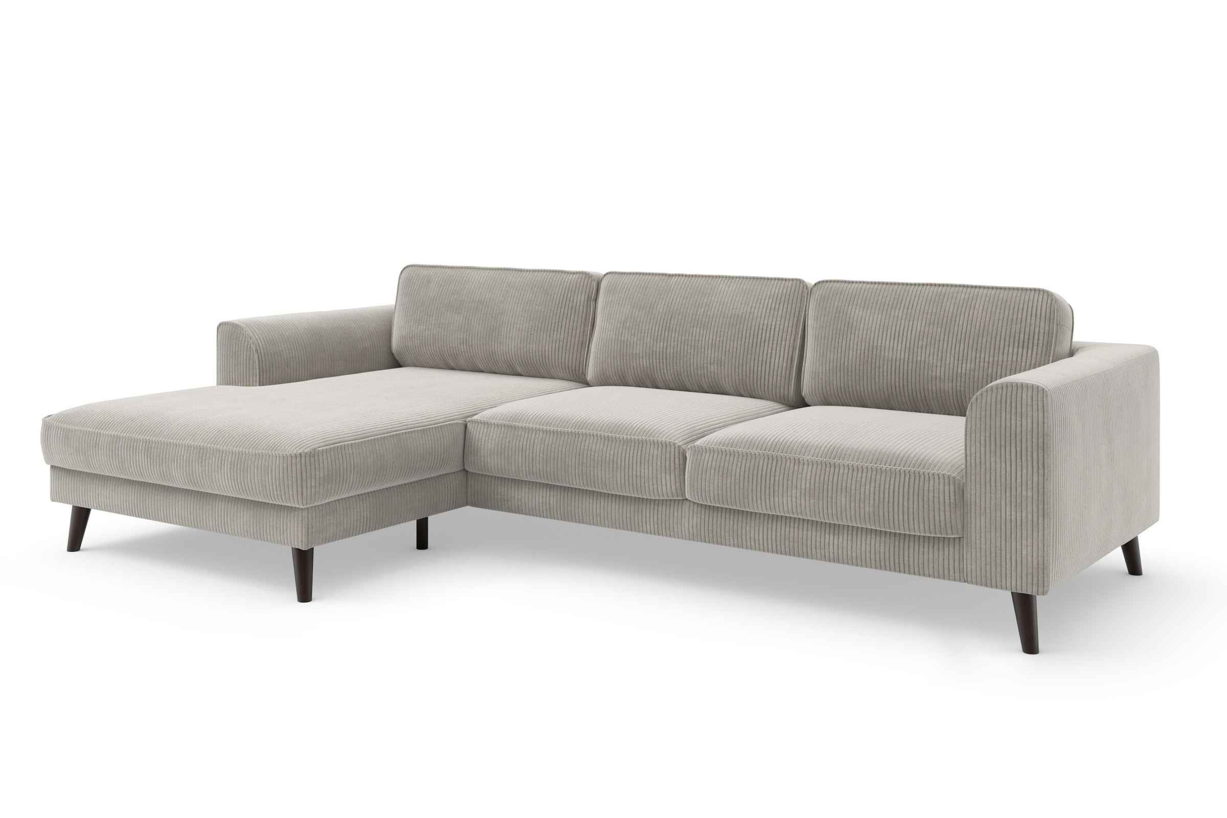 TRENDMANUFAKTUR Ecksofa »Lumber Jack, elegantes Designsofa, zeitlos modern, hoher Sitzkomfort«, wahlweise mit Bettfunktion u. Bettkasten, L-Form
