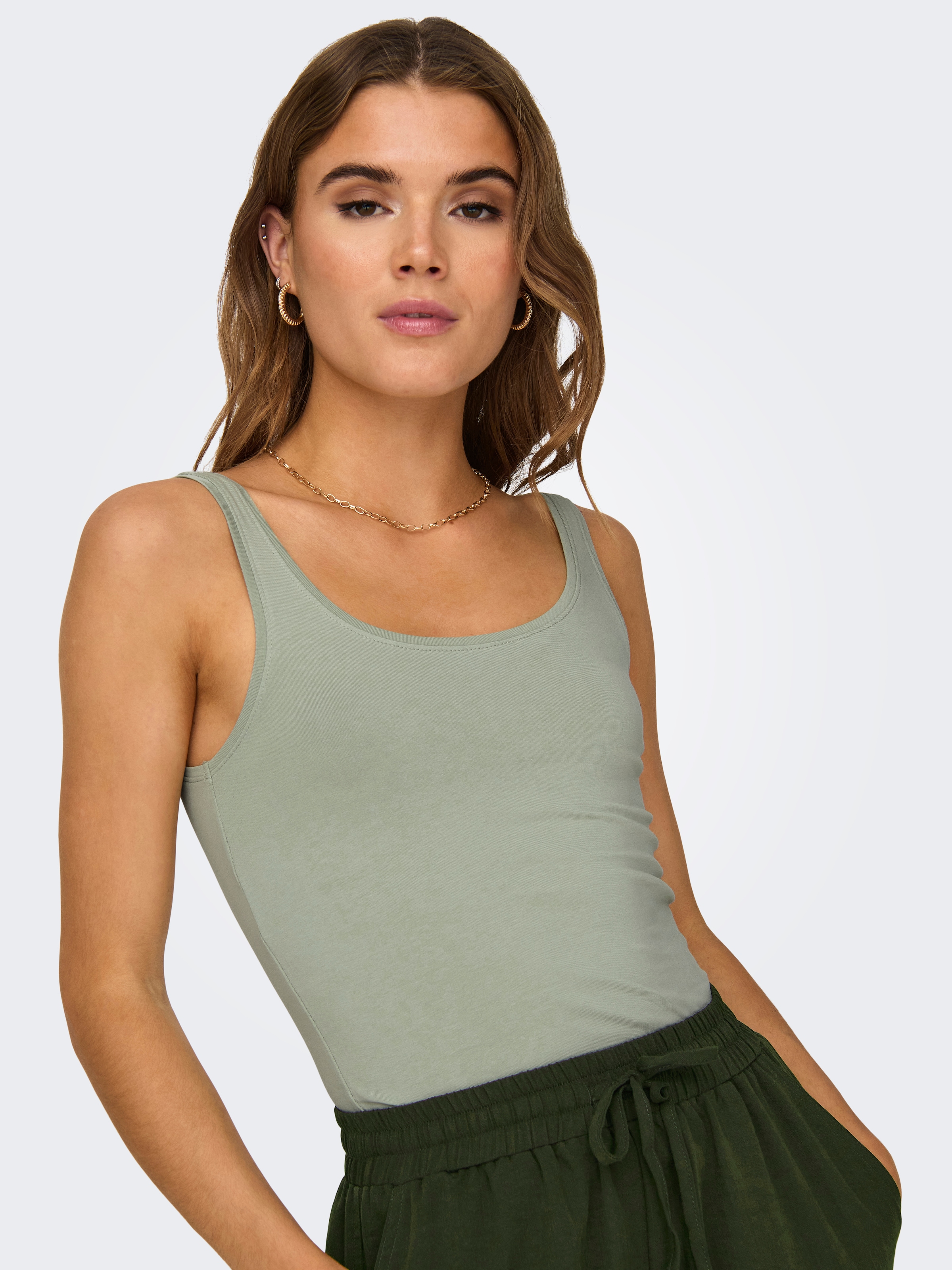 ONLY Tanktop »ONLLIVE LOVE NEW LONG TT 2PACK NOOS«, (Packung, 2er-Pack)