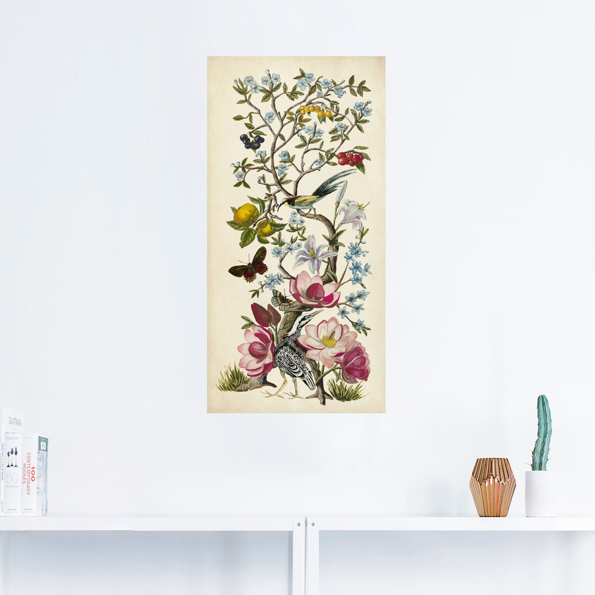 Artland Wandbild "Chinoiserie Natur II", Pflanzen, (1 St.), als Alubild, Ou günstig online kaufen