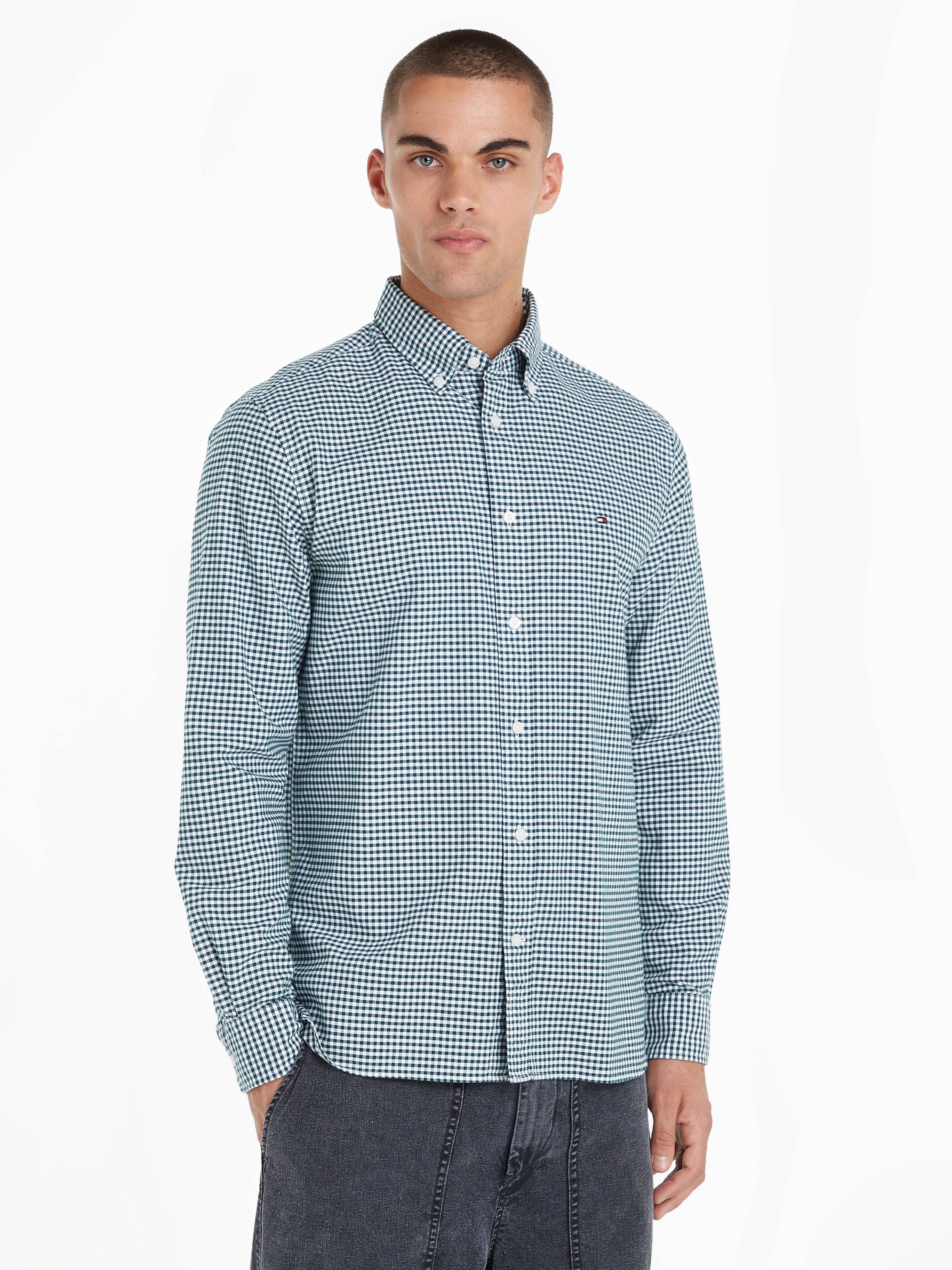 Tommy Hilfiger Langarmhemd "HERITAGE OXFORD GINGHAM RF SHIRT", mit modische günstig online kaufen