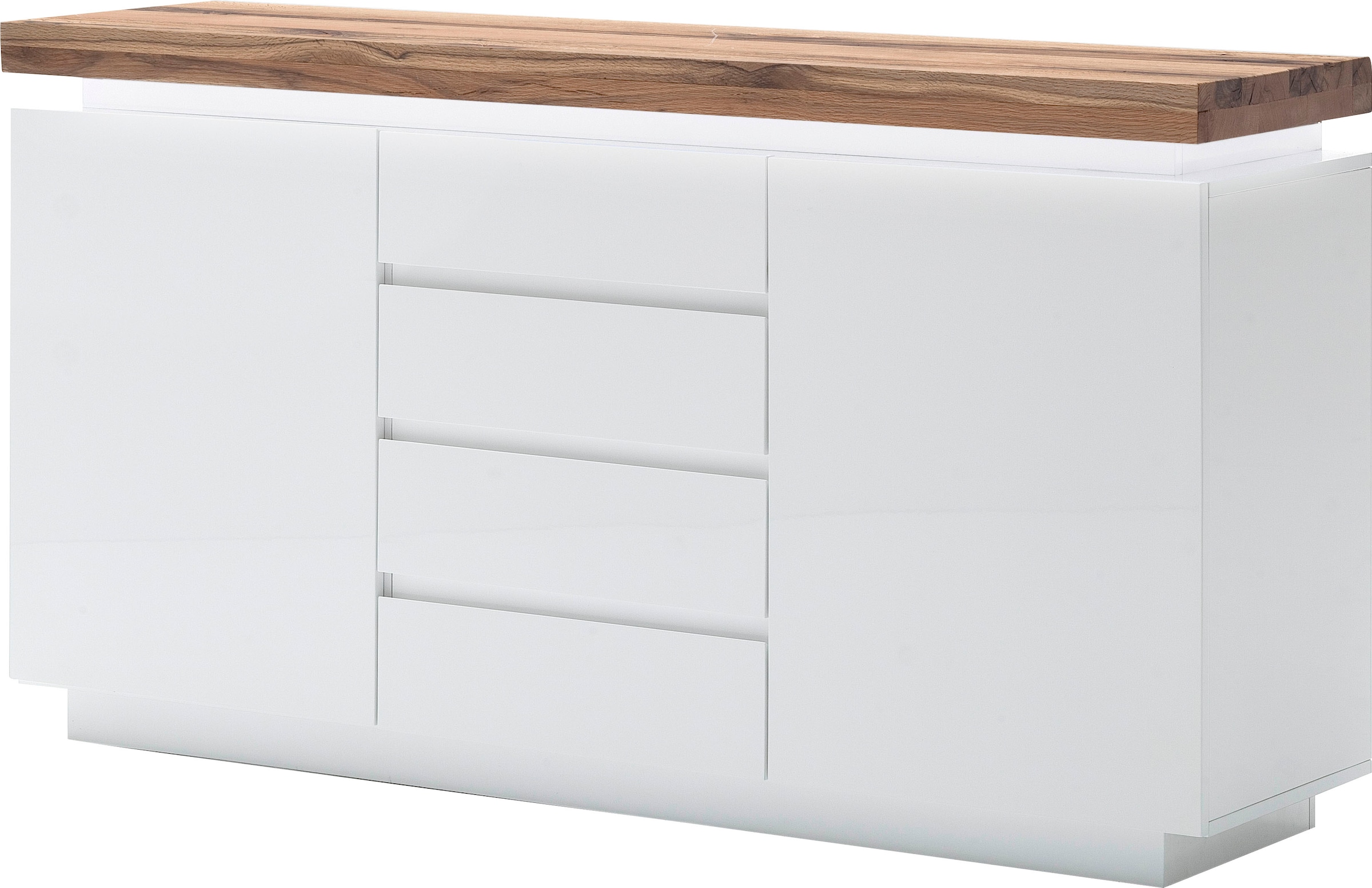 MCA furniture Sideboard »Romina«, mit LED Beleuchtung weiß dimmbar, inkl. Fernbedienung