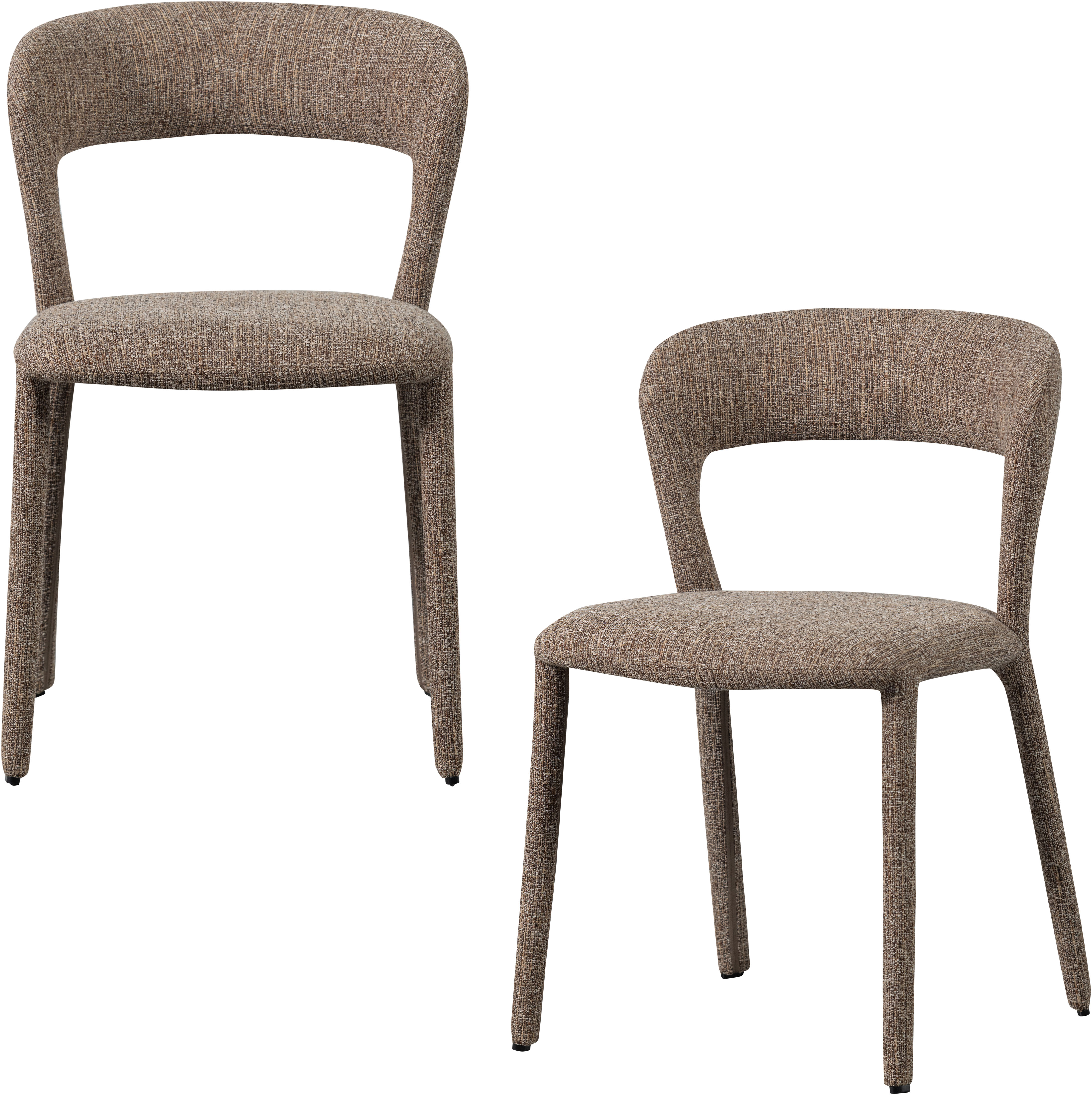 WOOOD "Noble mit Bezug und vollgepolstertem Gestell B 51 x T 56 x H 76 cm" (Set) 2 Stk.(Set, 2 St) Melange-Bezug, Tragkraft 120 kg, Hohe Verschleißfestigkeit